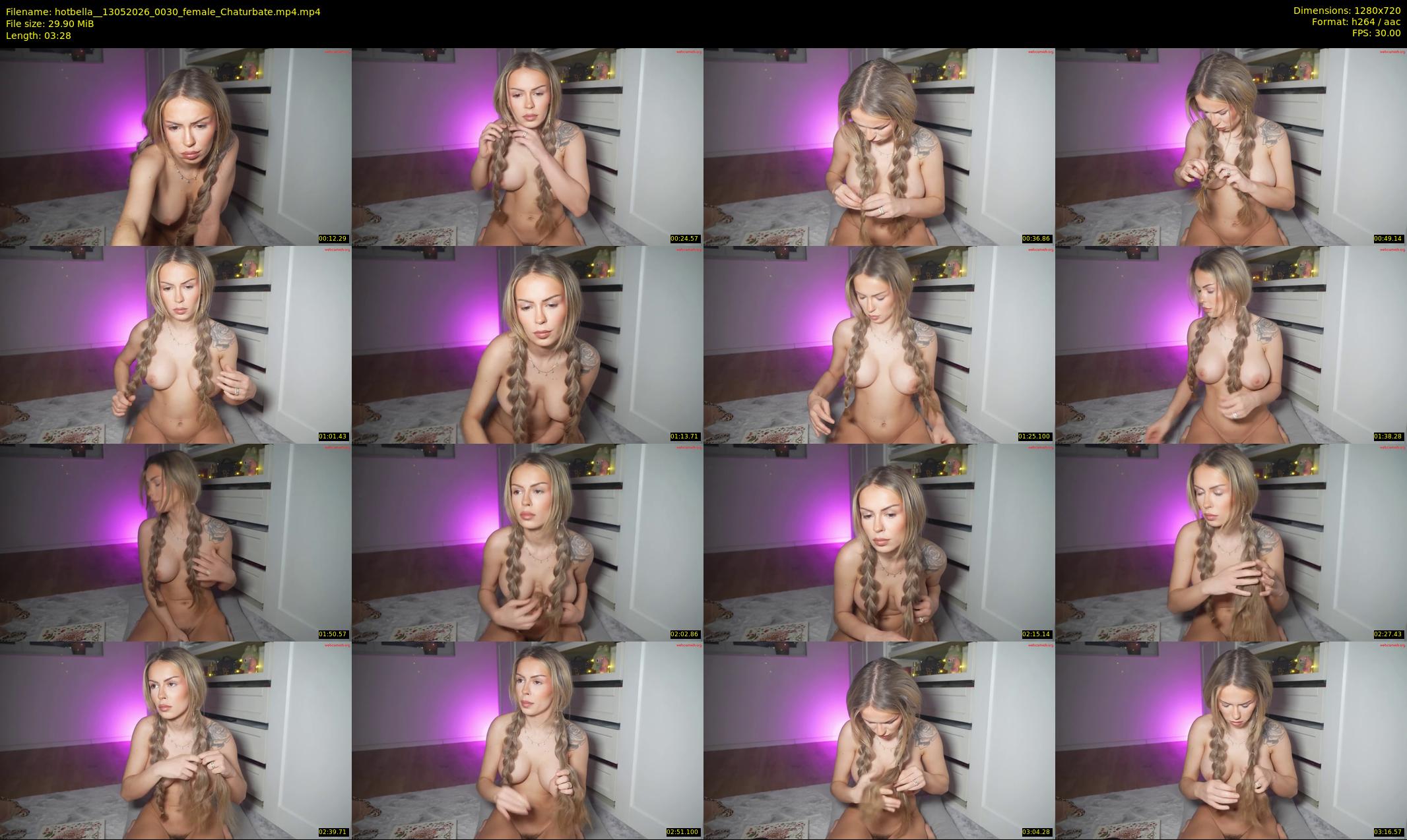 hotbella_ — 4 minute Chaturbate female cam show recording, 720p, May 13, 2026