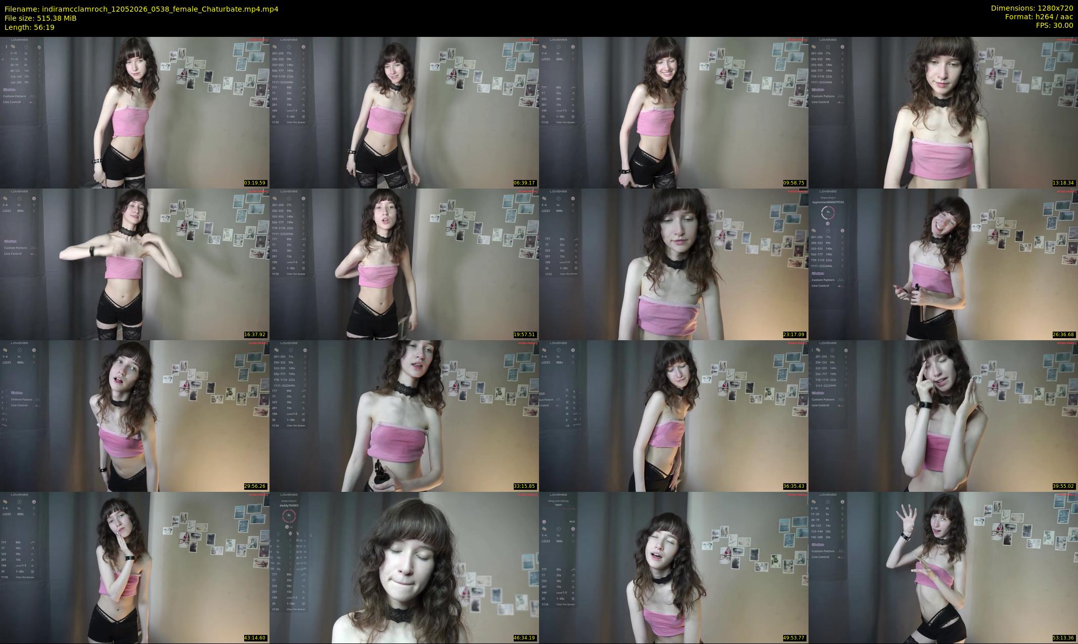 indiramcclamroch — 57 minute Chaturbate female cam show recording, 720p, May 12, 2026
