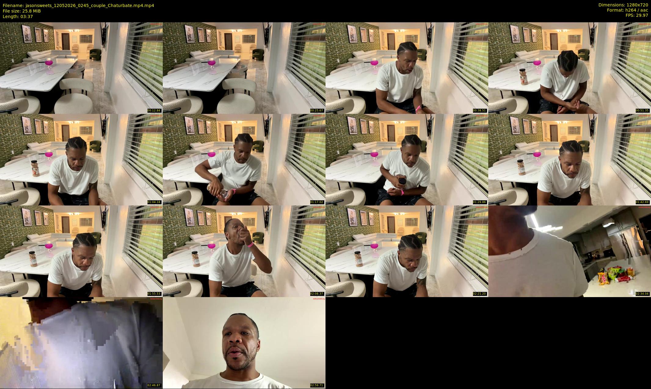 jasonsweets — 4 minute Chaturbate couple cam show recording, 720p, May 12, 2026