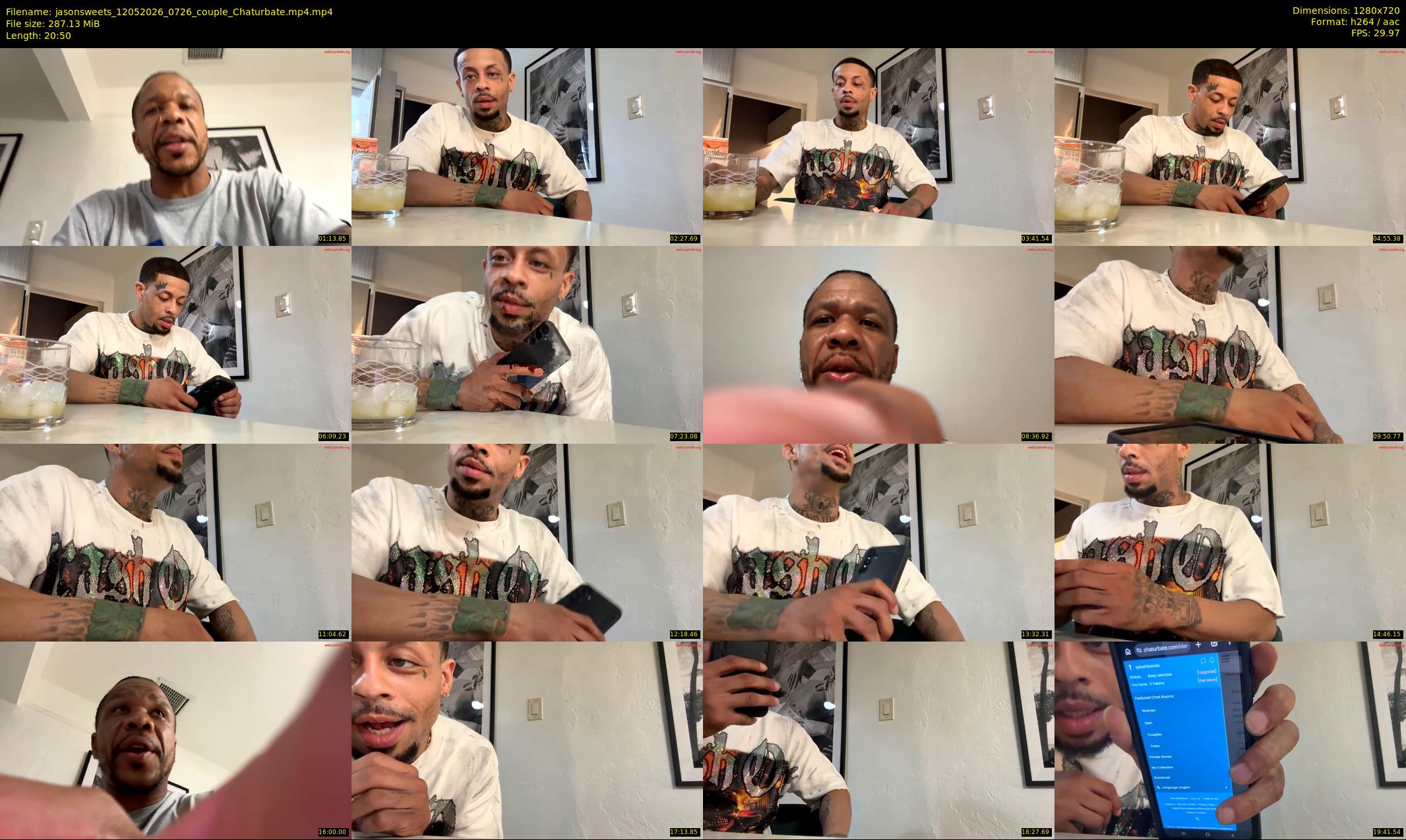 jasonsweets — 21 minute Chaturbate couple cam show recording, 720p, May 12, 2026