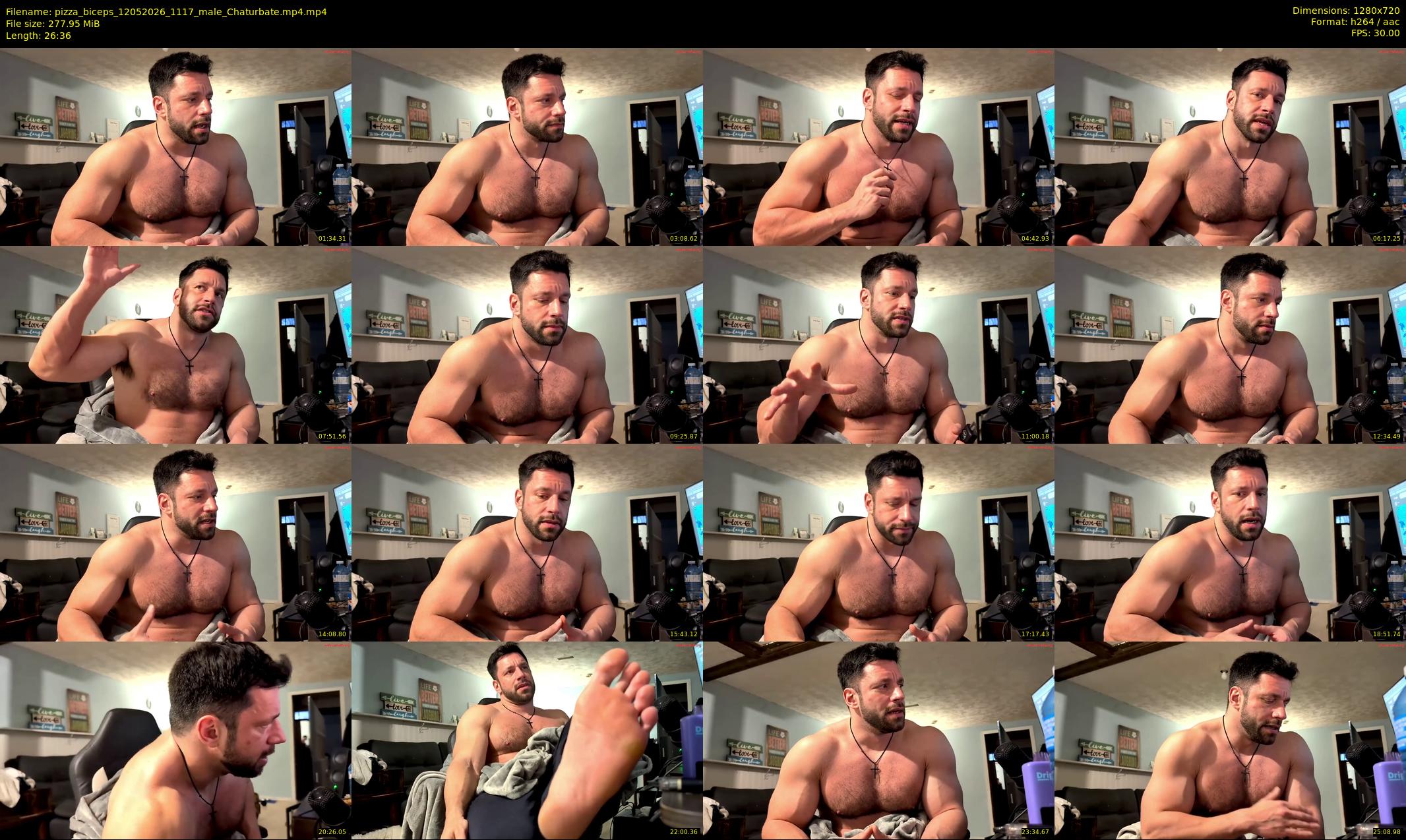 pizza_biceps — 27 minute Chaturbate male cam show recording, 720p, May 12, 2026