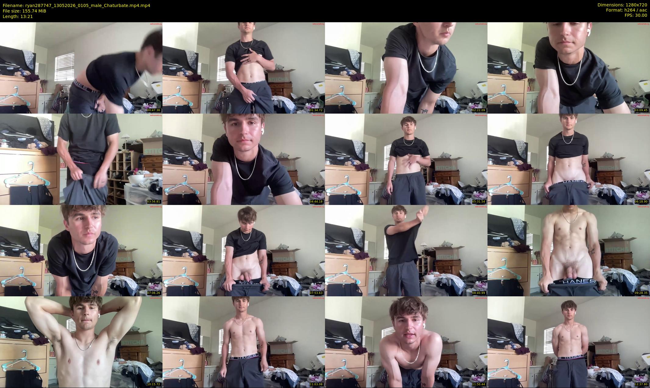 ryan287747 — 14 minute Chaturbate male cam show recording, 720p, May 13, 2026