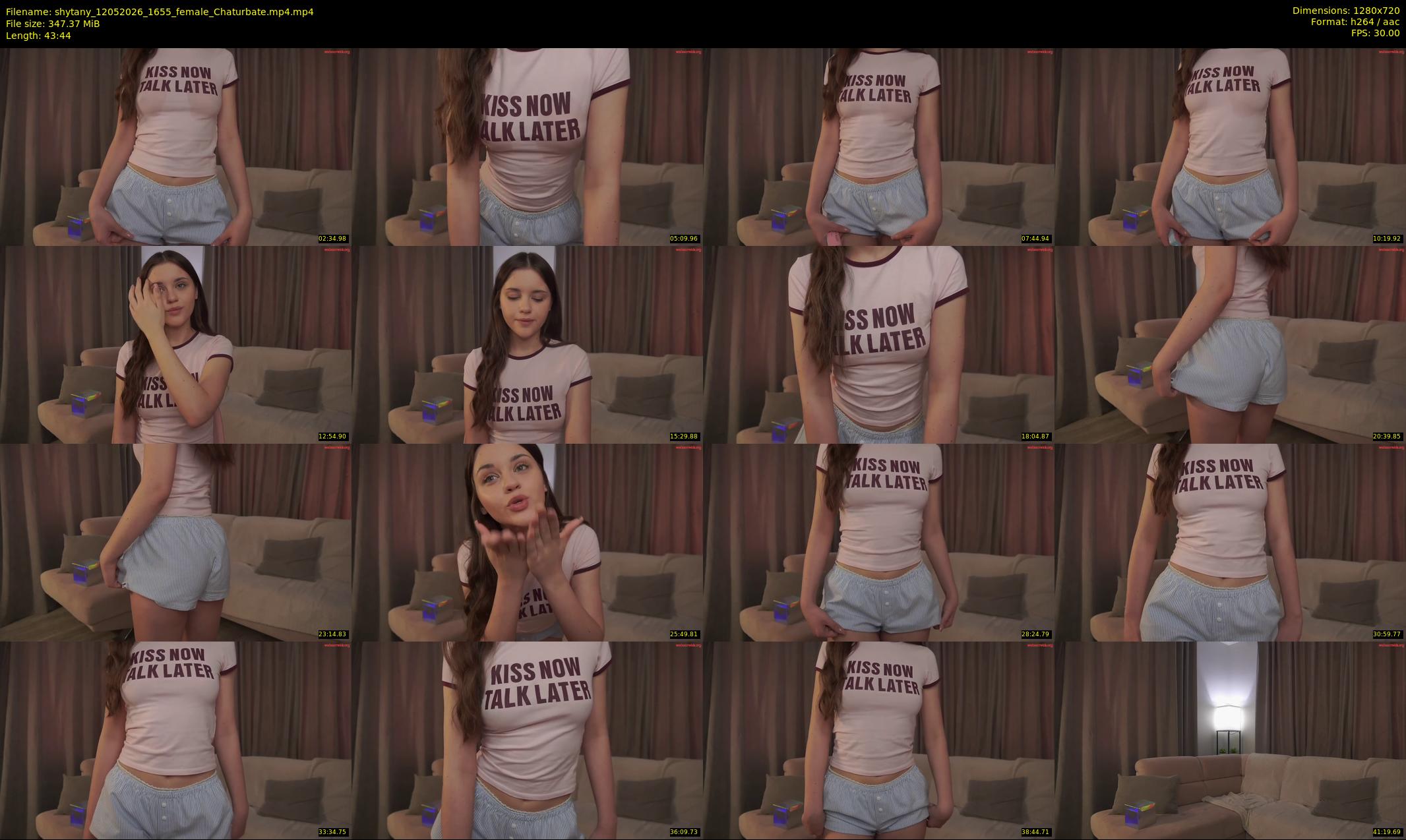 shytany — 44 minute Chaturbate female cam show recording, 720p, May 12, 2026