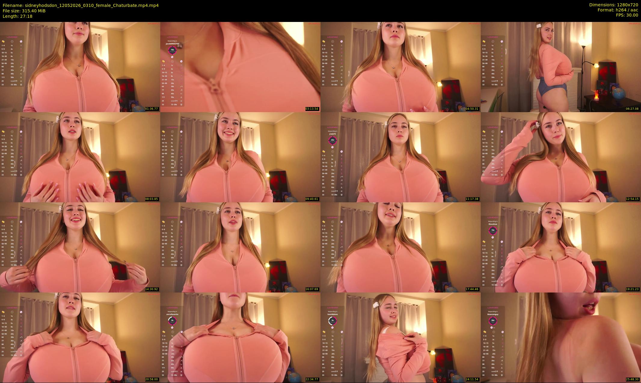 sidneyhodsdon — 28 minute Chaturbate female cam show recording, 720p, May 12, 2026