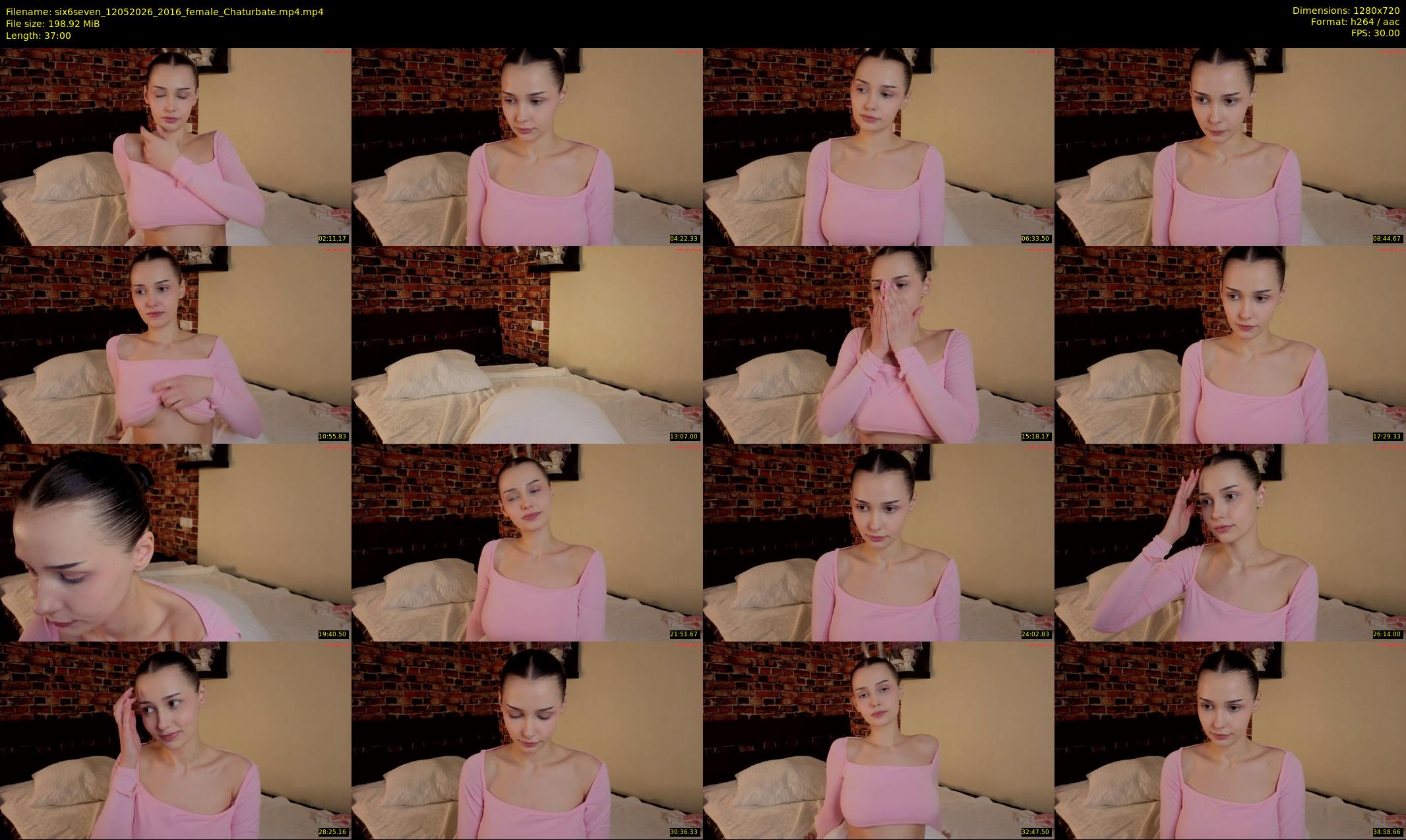 six6seven — 37 minute Chaturbate female cam show recording, 720p, May 12, 2026