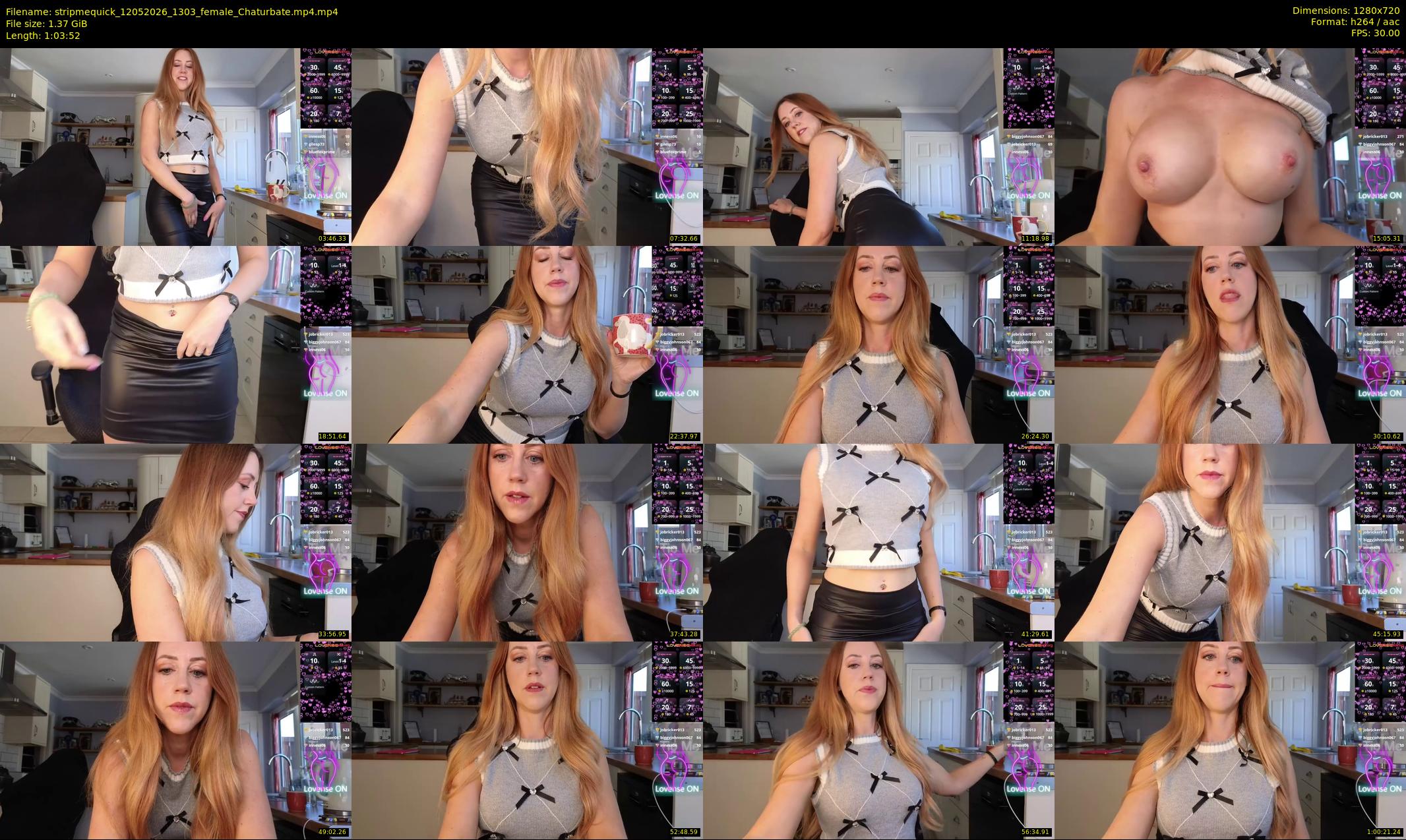 stripmequick — 64 minute Chaturbate female cam show recording, 720p, May 12, 2026