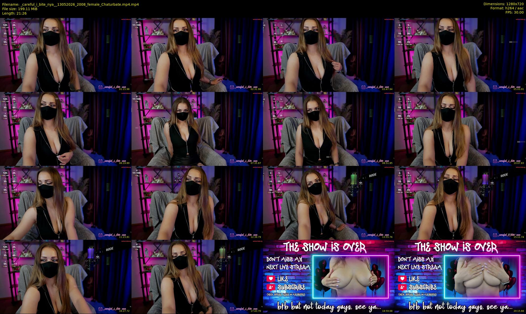 _careful_i_bite_nya_ — 22 minute Chaturbate female cam show recording, 720p, May 13, 2026