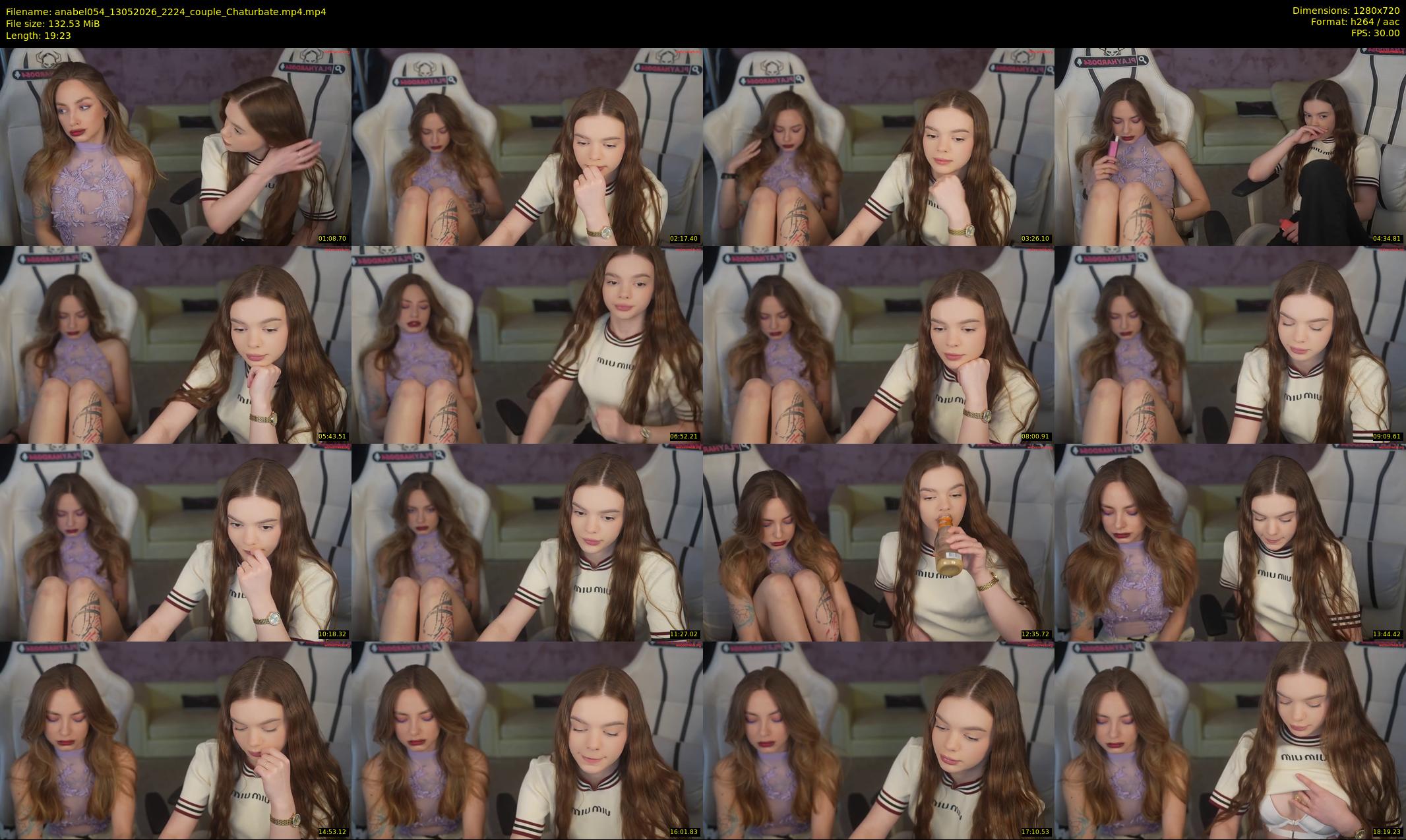 anabel054 — 20 minute Chaturbate female cam show recording, 720p, May 13, 2026