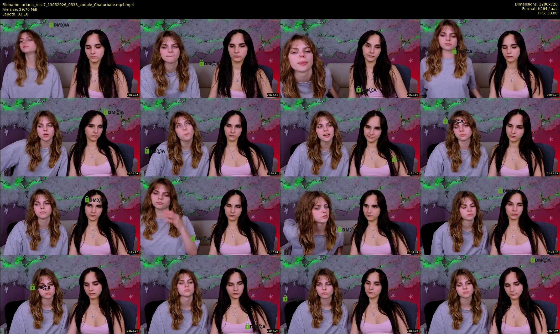 ariana_ross7 — 4 minute Chaturbate couple cam show recording, 720p, May 13, 2026