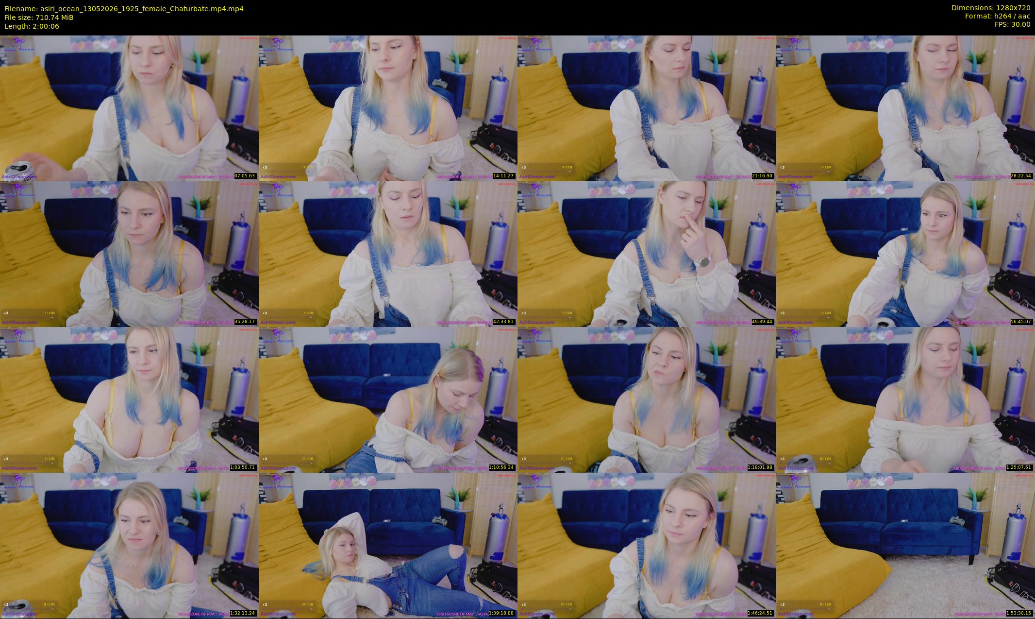 asiri_ocean — 121 minute Chaturbate female cam show recording, 720p, May 13, 2026
