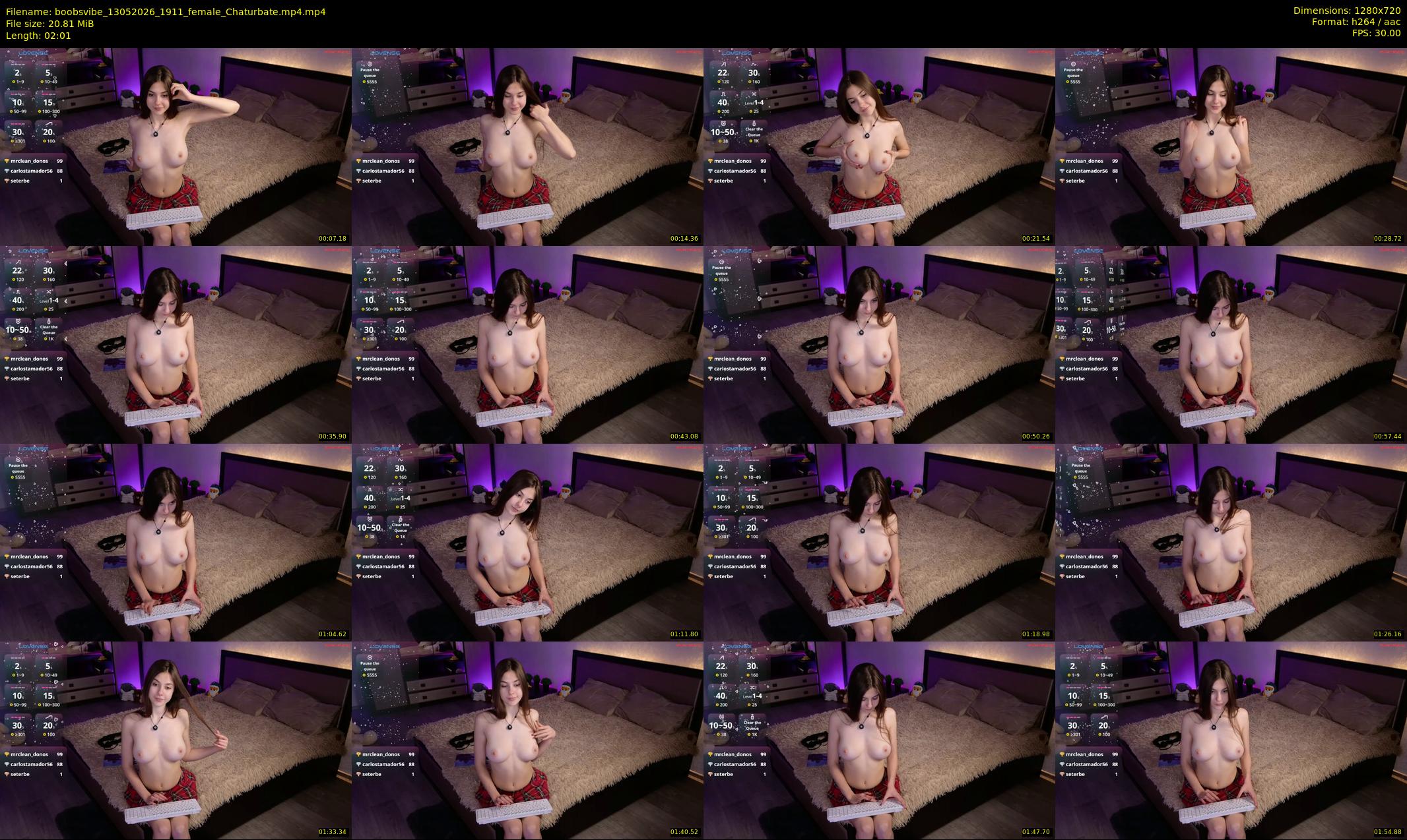 boobsvibe — 3 minute Chaturbate female cam show recording, 720p, May 13, 2026