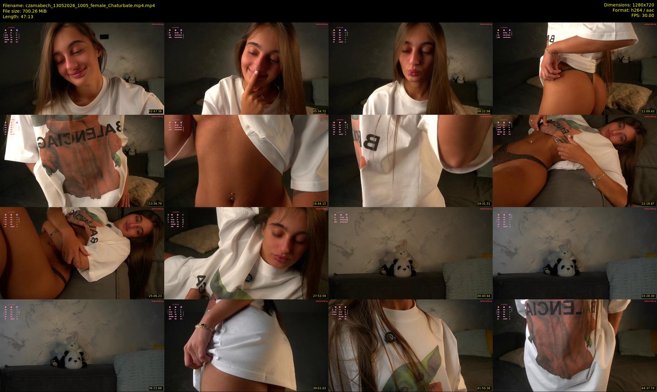czamabech — 48 minute Chaturbate female cam show recording, 720p, May 13, 2026