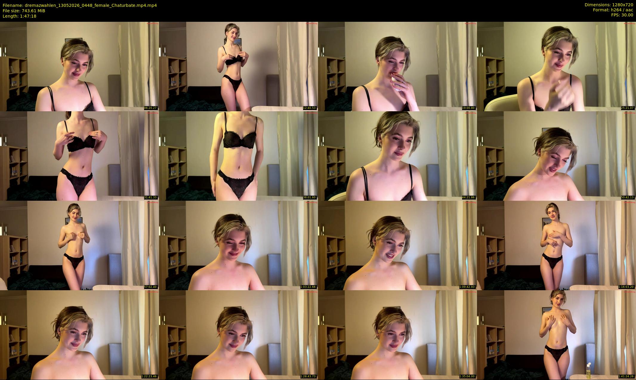dremazwahlen — 108 minute Chaturbate female cam show recording, 720p, May 13, 2026