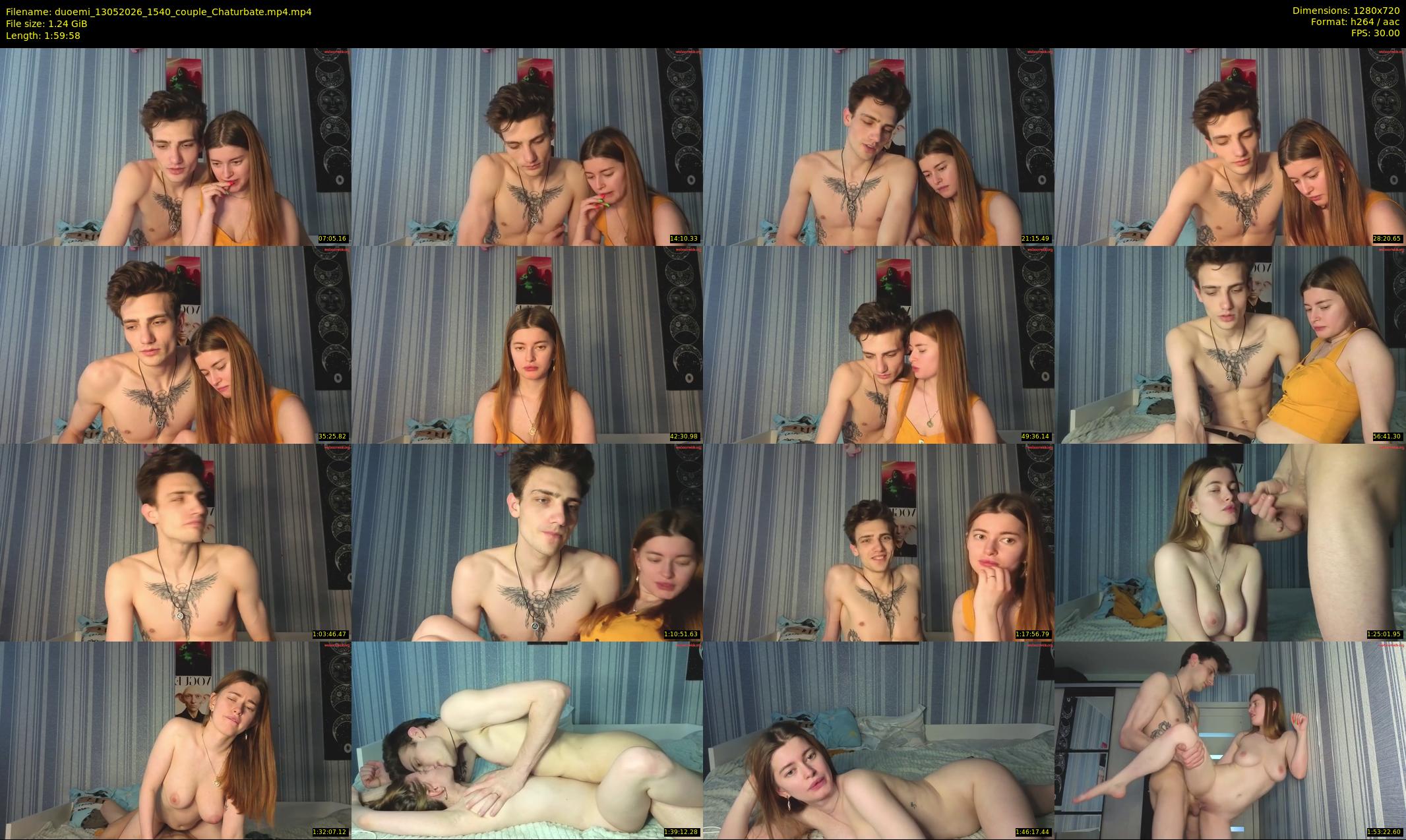 duoemi — 120 minute Chaturbate couple cam show recording, 720p, May 13, 2026