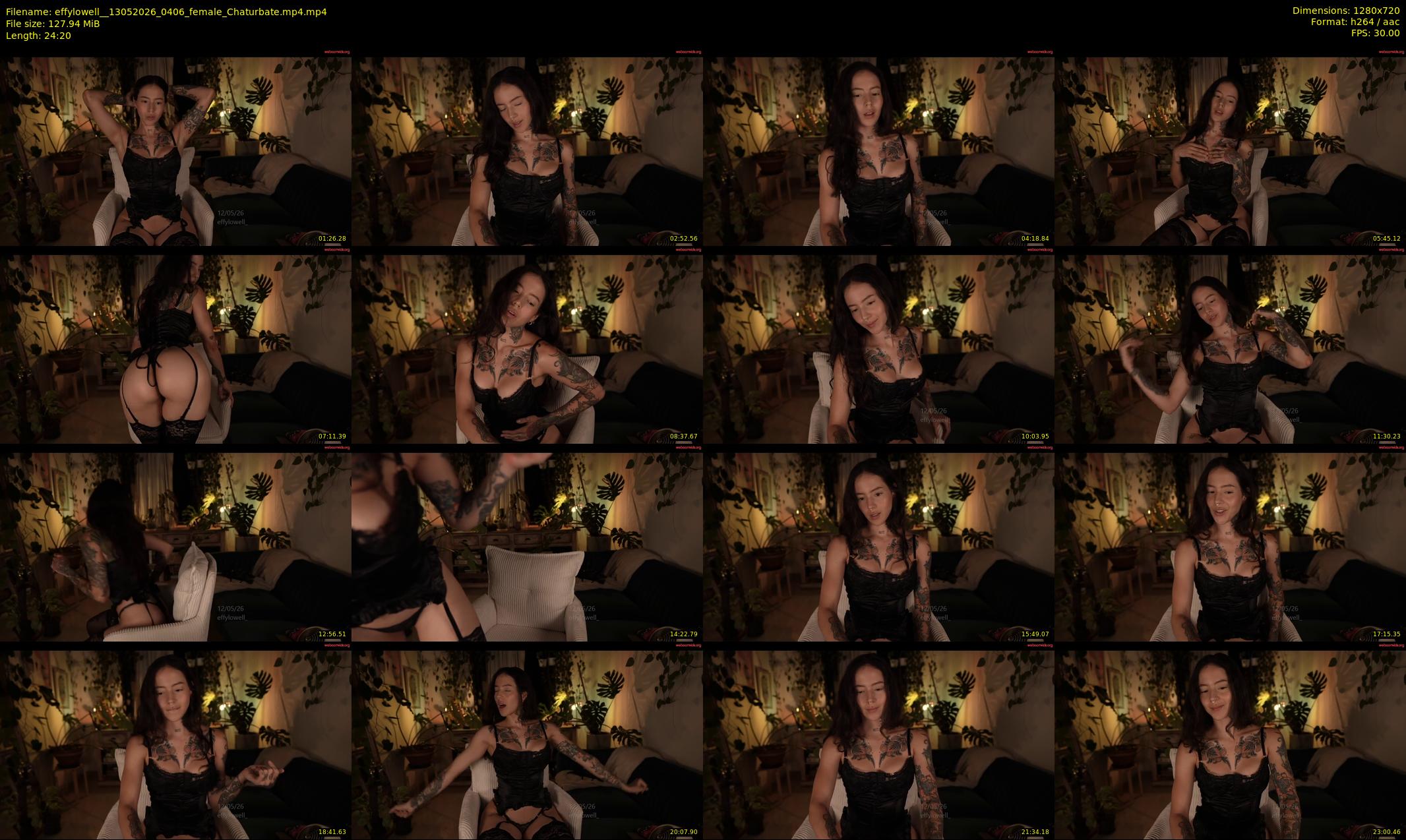effylowell_ — 25 minute Chaturbate female cam show recording, 720p, May 13, 2026