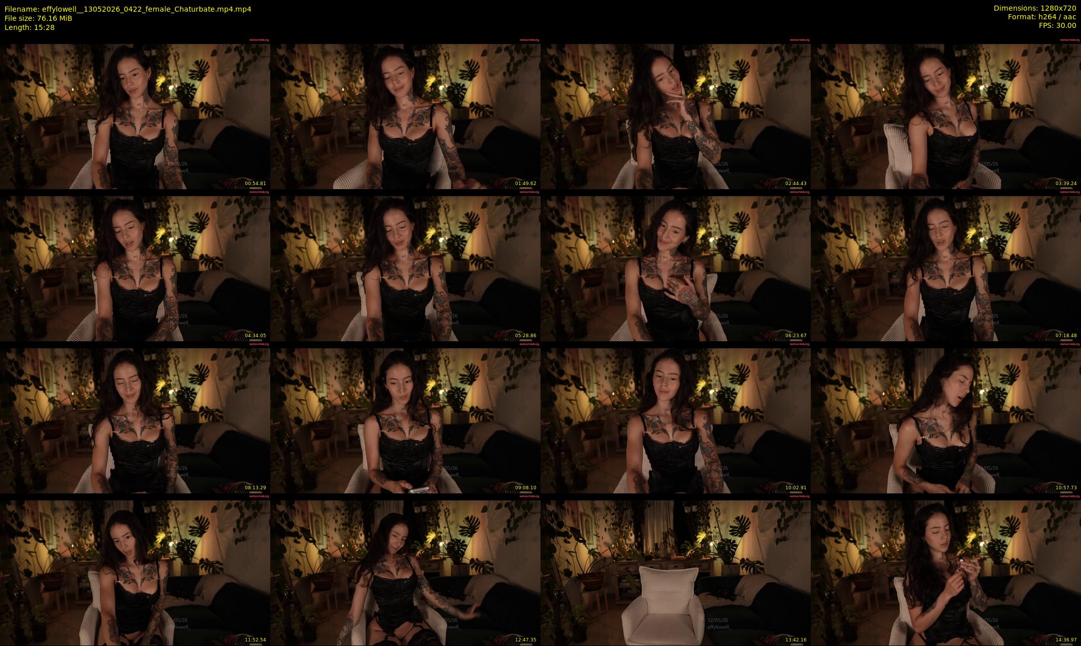 effylowell_ — 16 minute Chaturbate female cam show recording, 720p, May 13, 2026