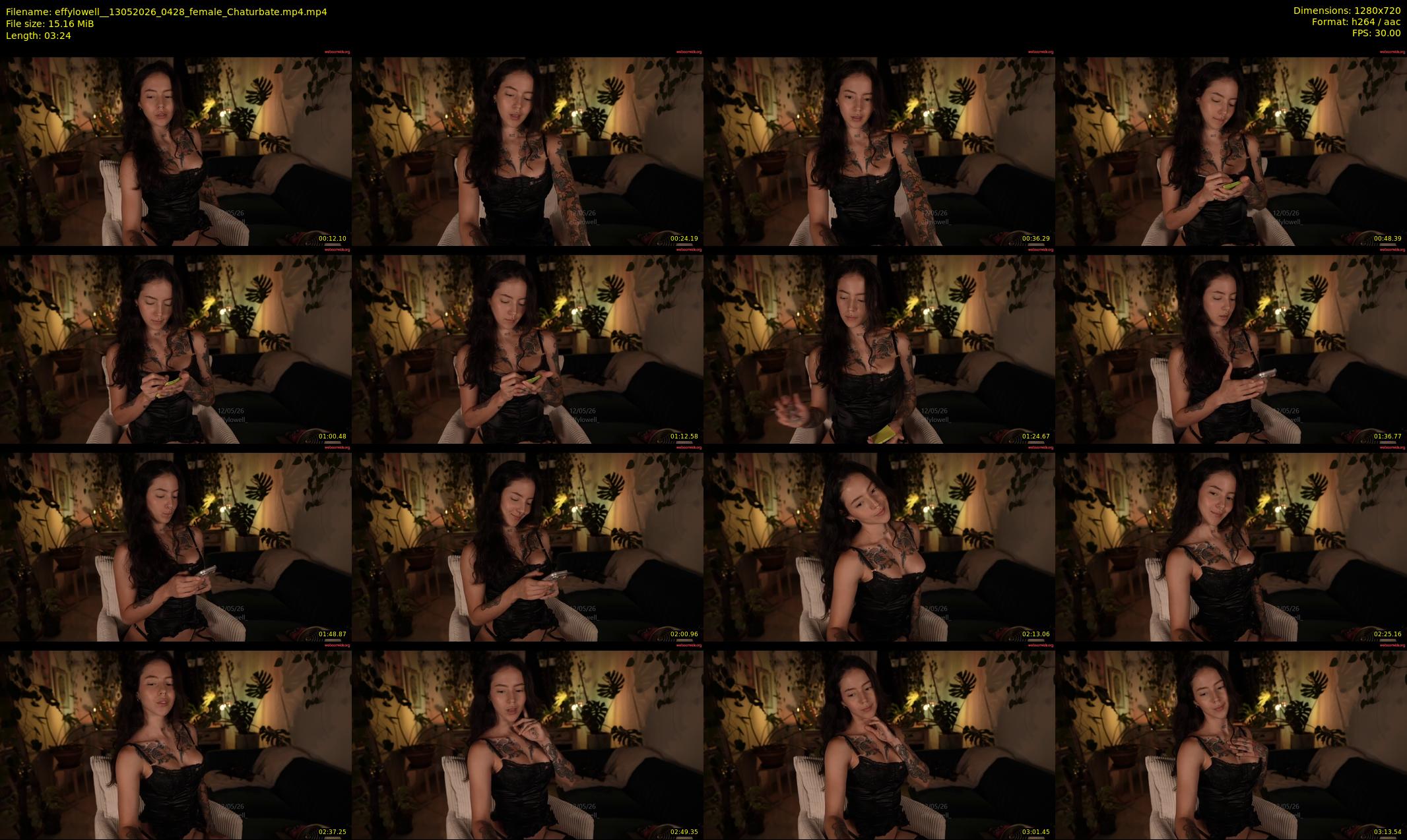 effylowell_ — 5 minute Chaturbate female cam show recording, 720p, May 13, 2026