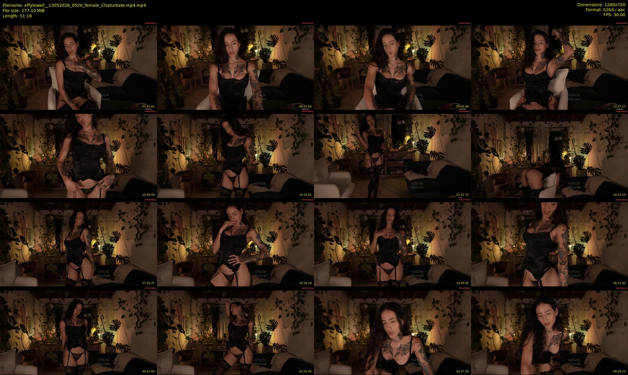 effylowell_ — 52 minute Chaturbate female cam show recording, 720p, May 13, 2026