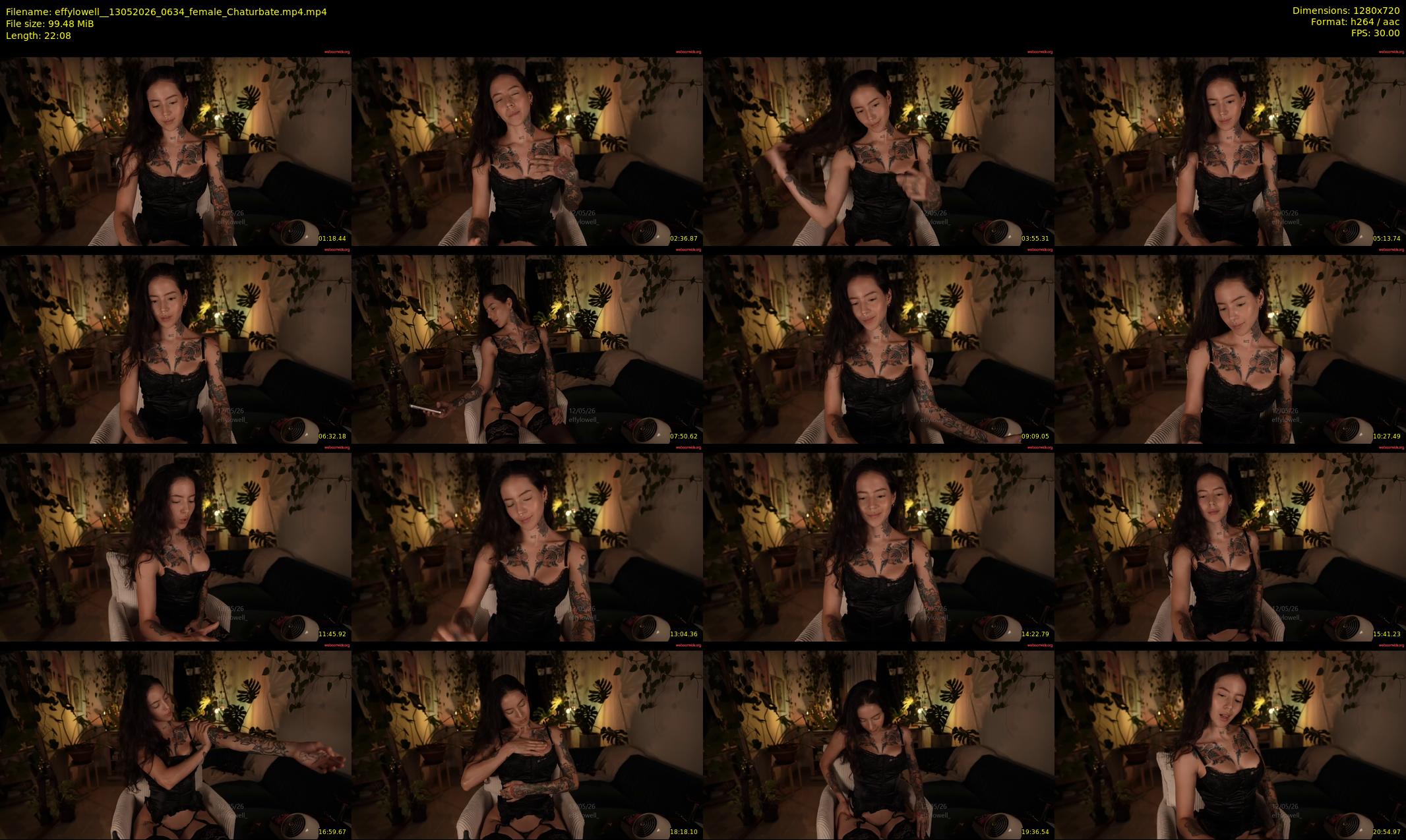 effylowell_ — 23 minute Chaturbate female cam show recording, 720p, May 13, 2026