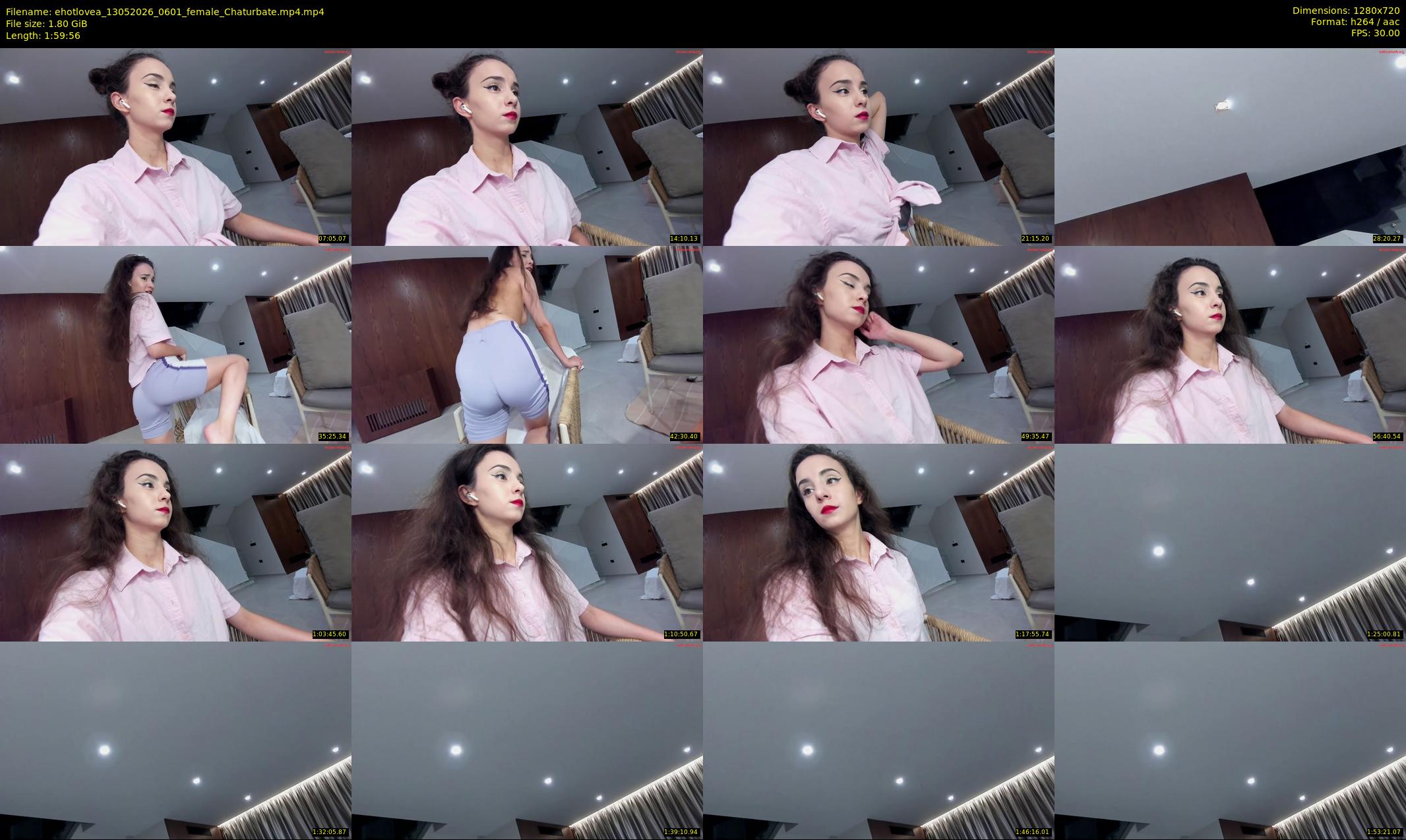 ehotlovea — 120 minute Chaturbate female cam show recording, 720p, May 13, 2026