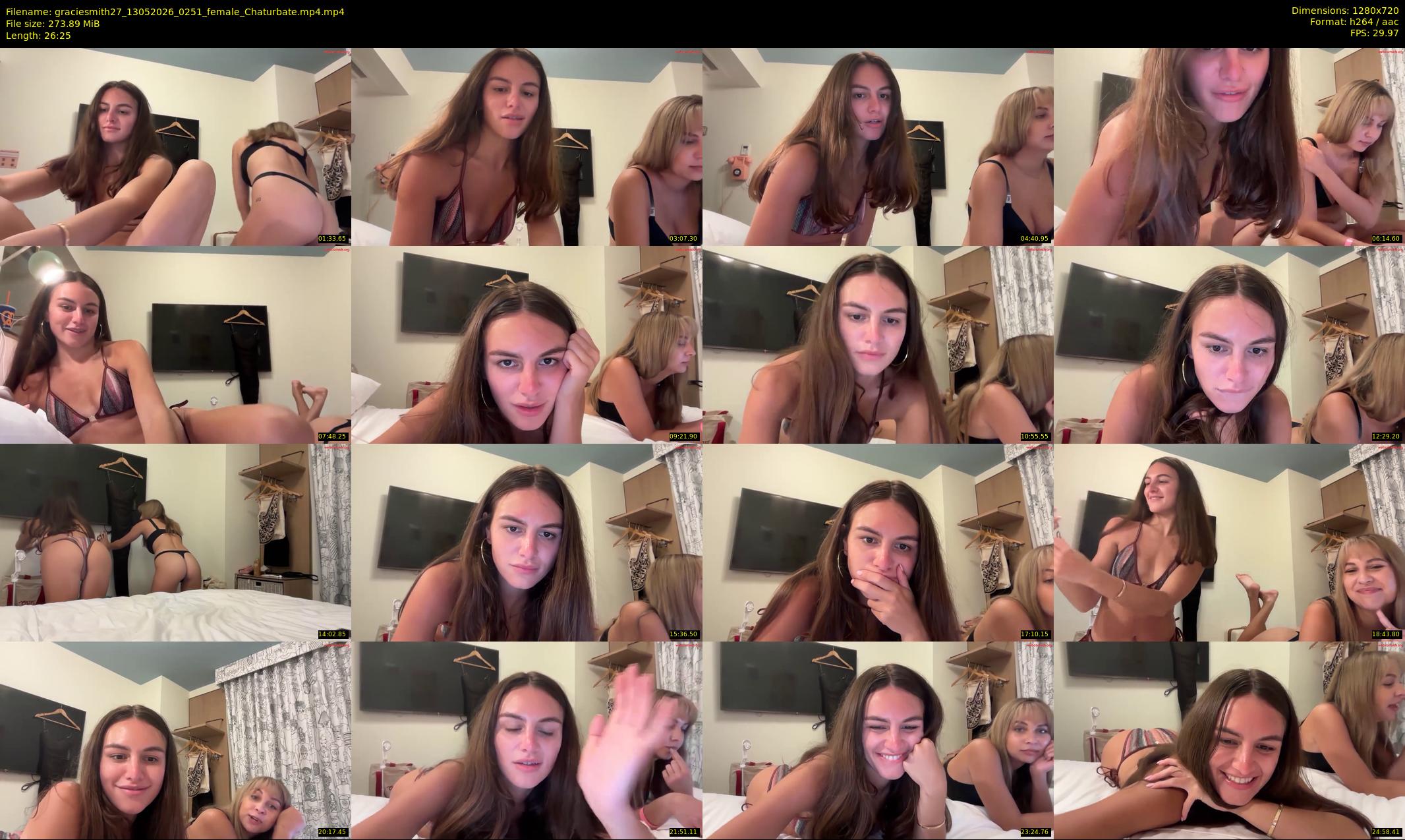 graciesmith27 — 27 minute Chaturbate female cam show recording, 720p, May 13, 2026