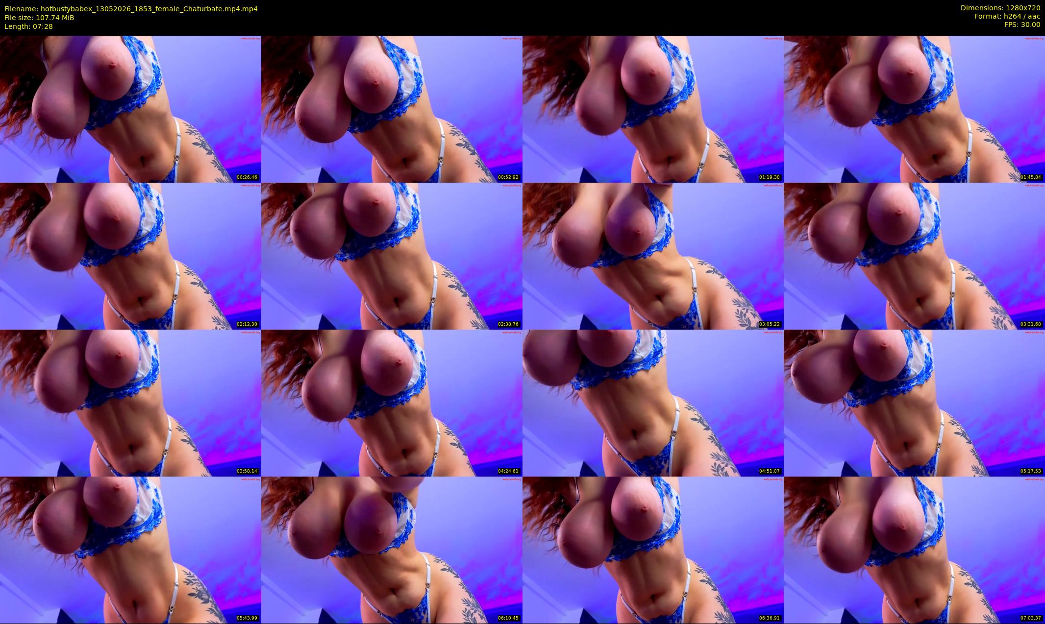 hotbustybabex — 8 minute Chaturbate female cam show recording, 720p, May 13, 2026