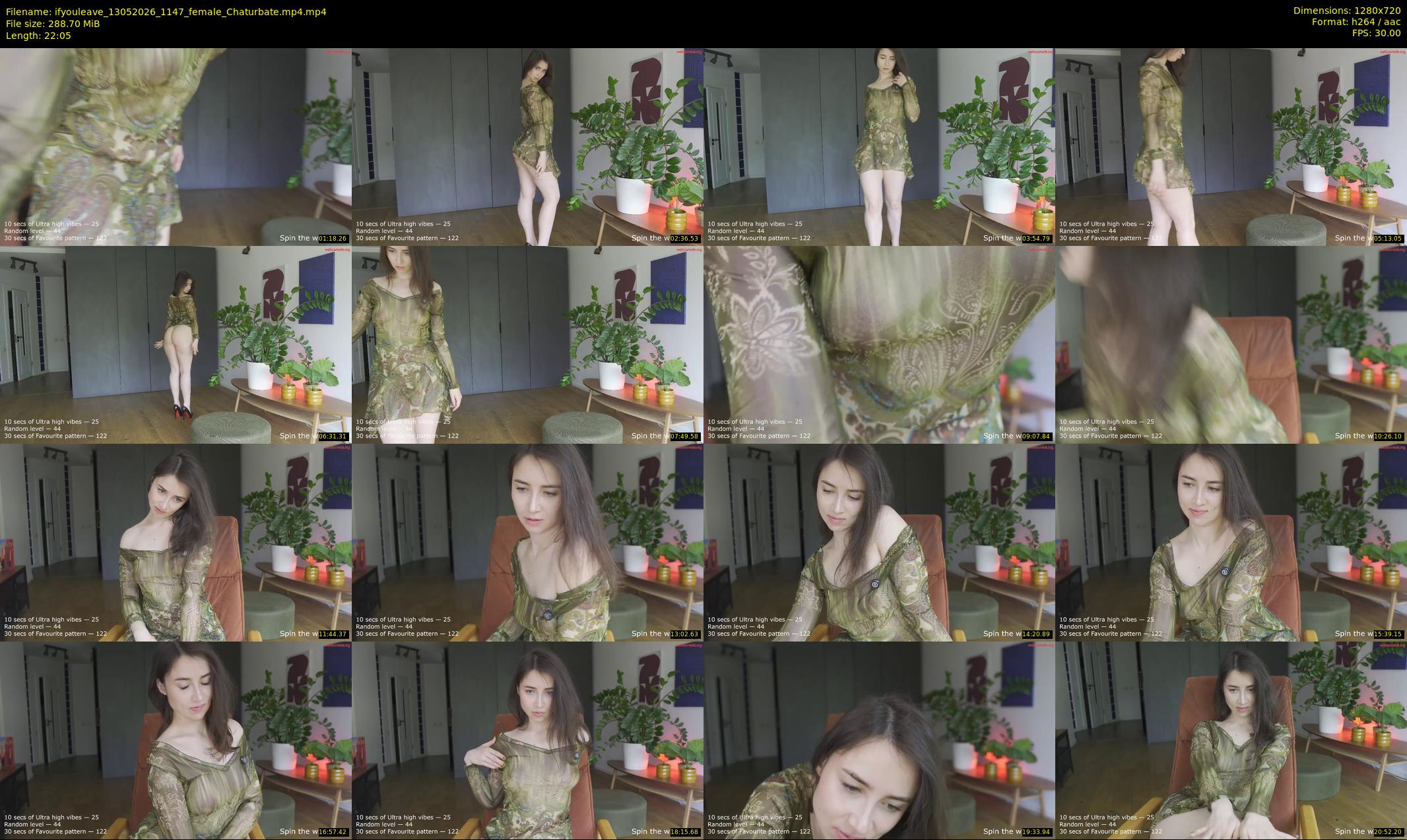 ifyouleave — 23 minute Chaturbate female cam show recording, 720p, May 13, 2026