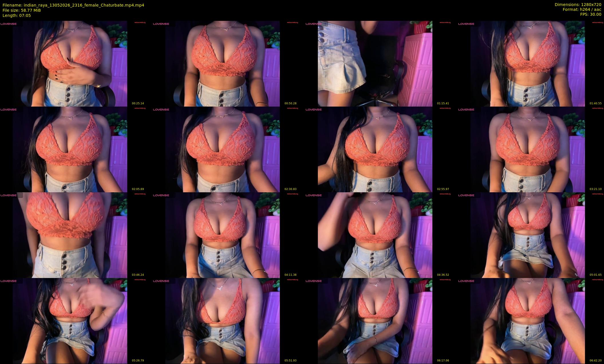 indian_raya — 8 minute Chaturbate female cam show recording, 720p, May 13, 2026