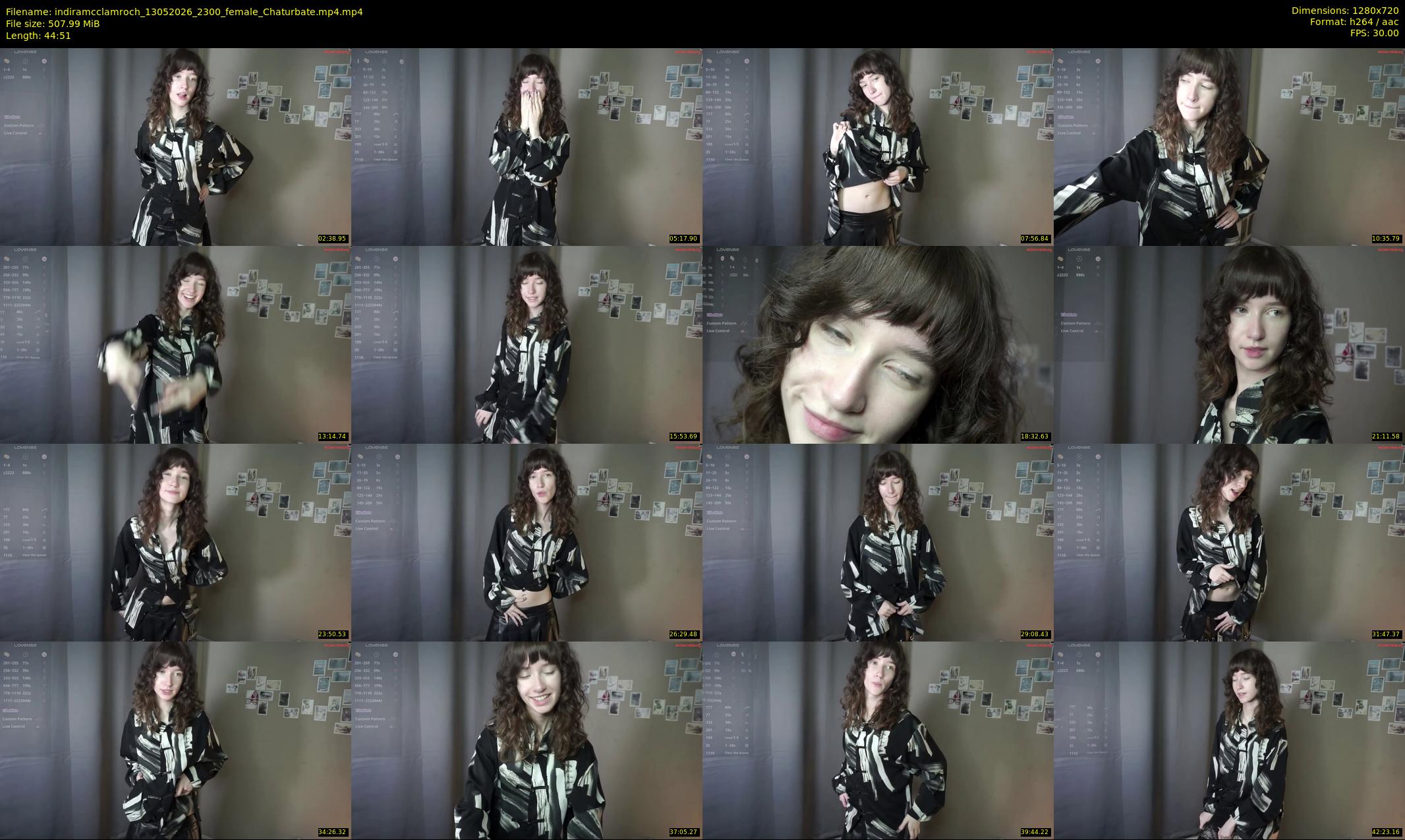 indiramcclamroch — 45 minute Chaturbate female cam show recording, 720p, May 13, 2026