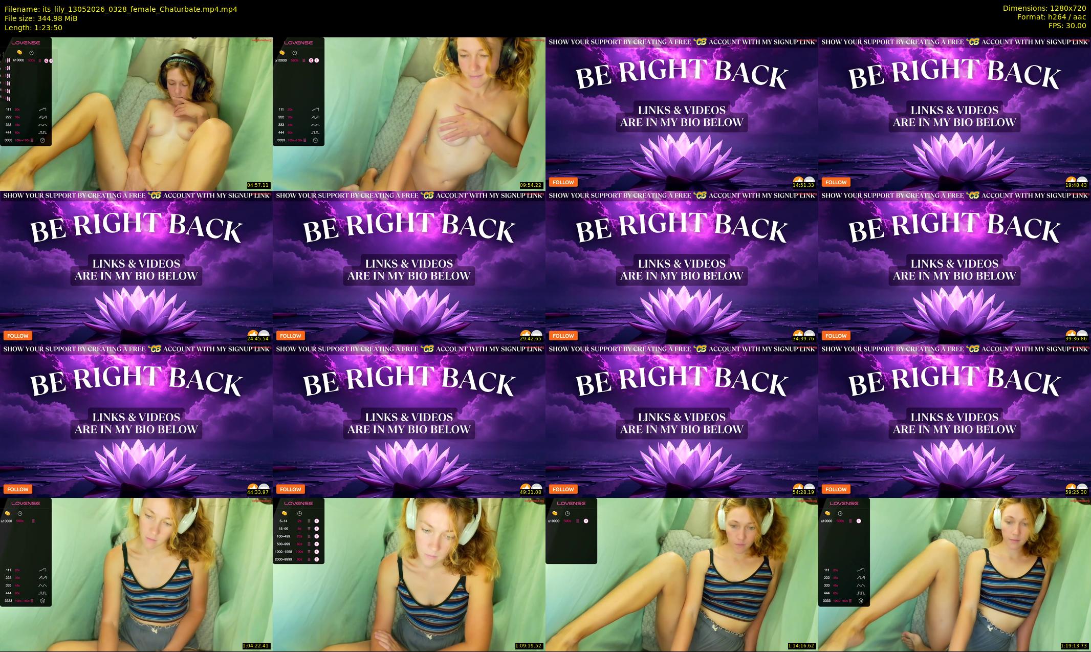 its_lily — 84 minute Chaturbate female cam show recording, 720p, May 13, 2026