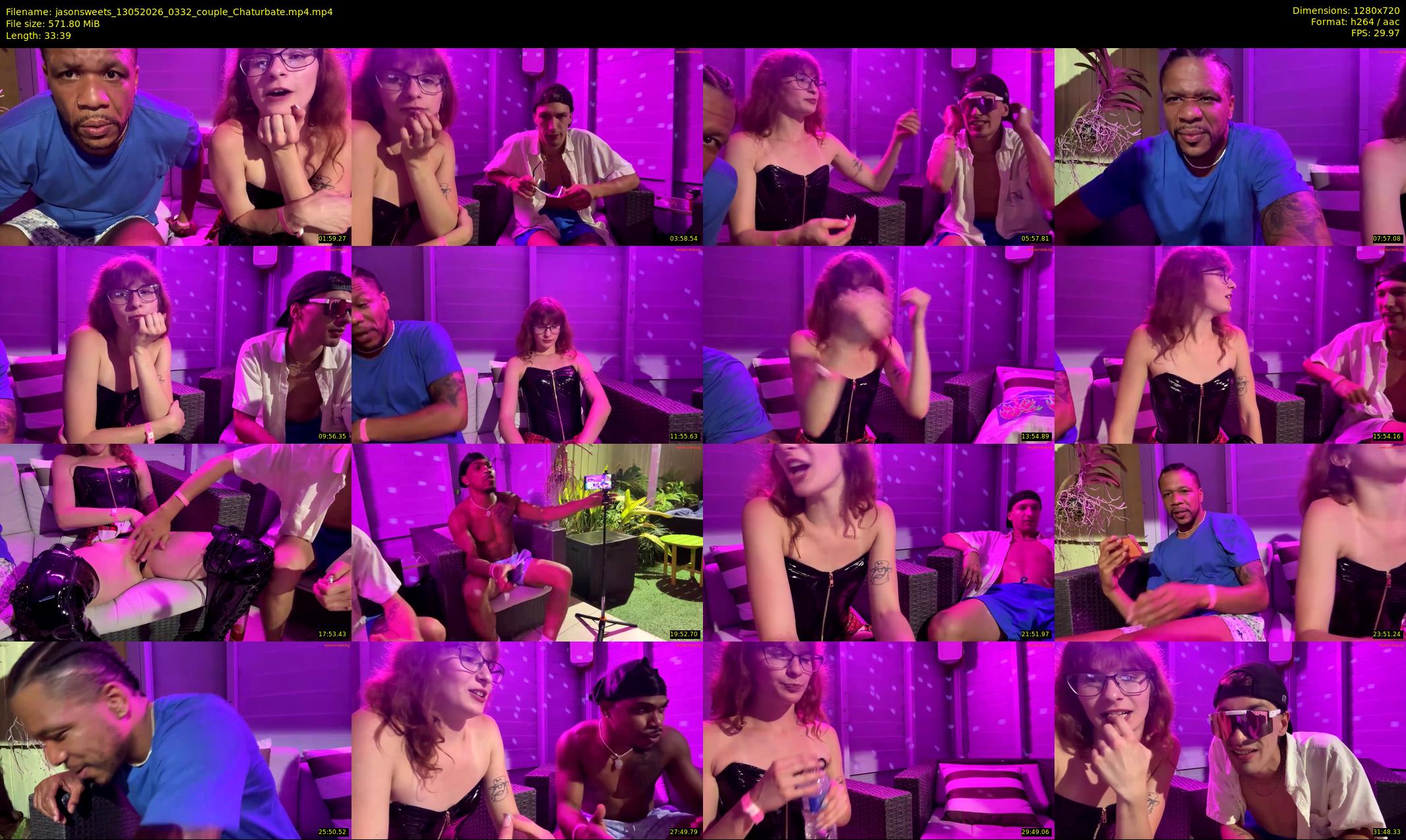 jasonsweets — 34 minute Chaturbate couple cam show recording, 720p, May 13, 2026