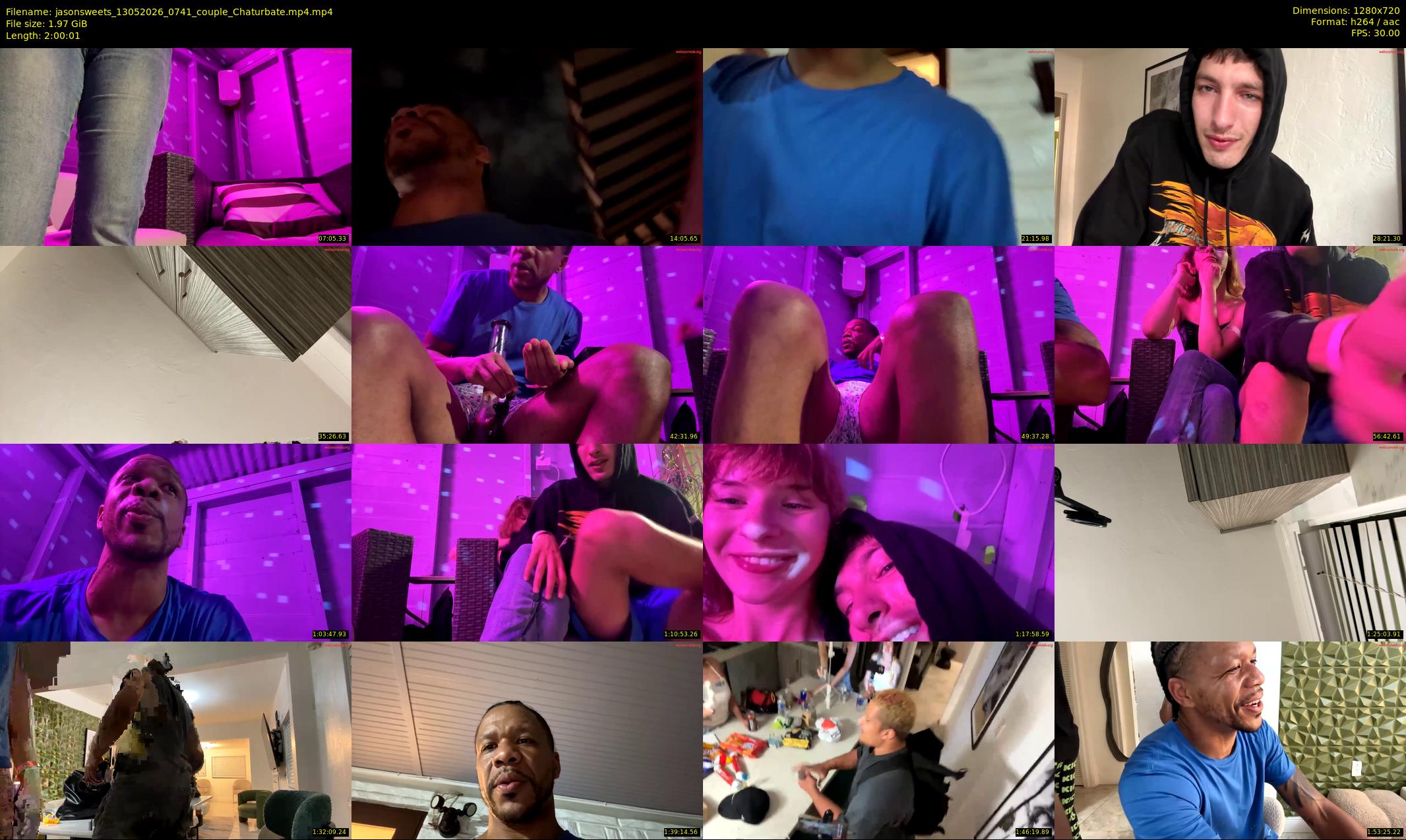 jasonsweets — 121 minute Chaturbate couple cam show recording, 720p, May 13, 2026