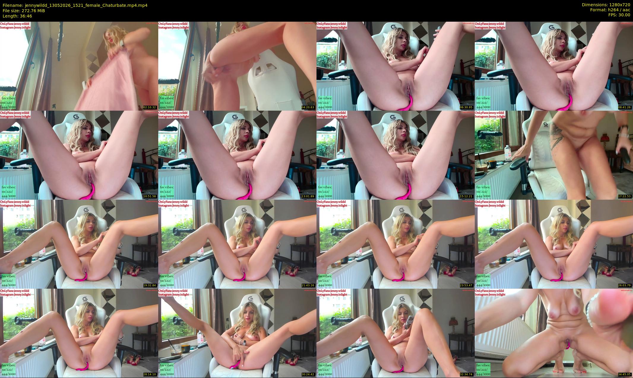 jennywildd — 37 minute Chaturbate female cam show recording, 720p, May 13, 2026