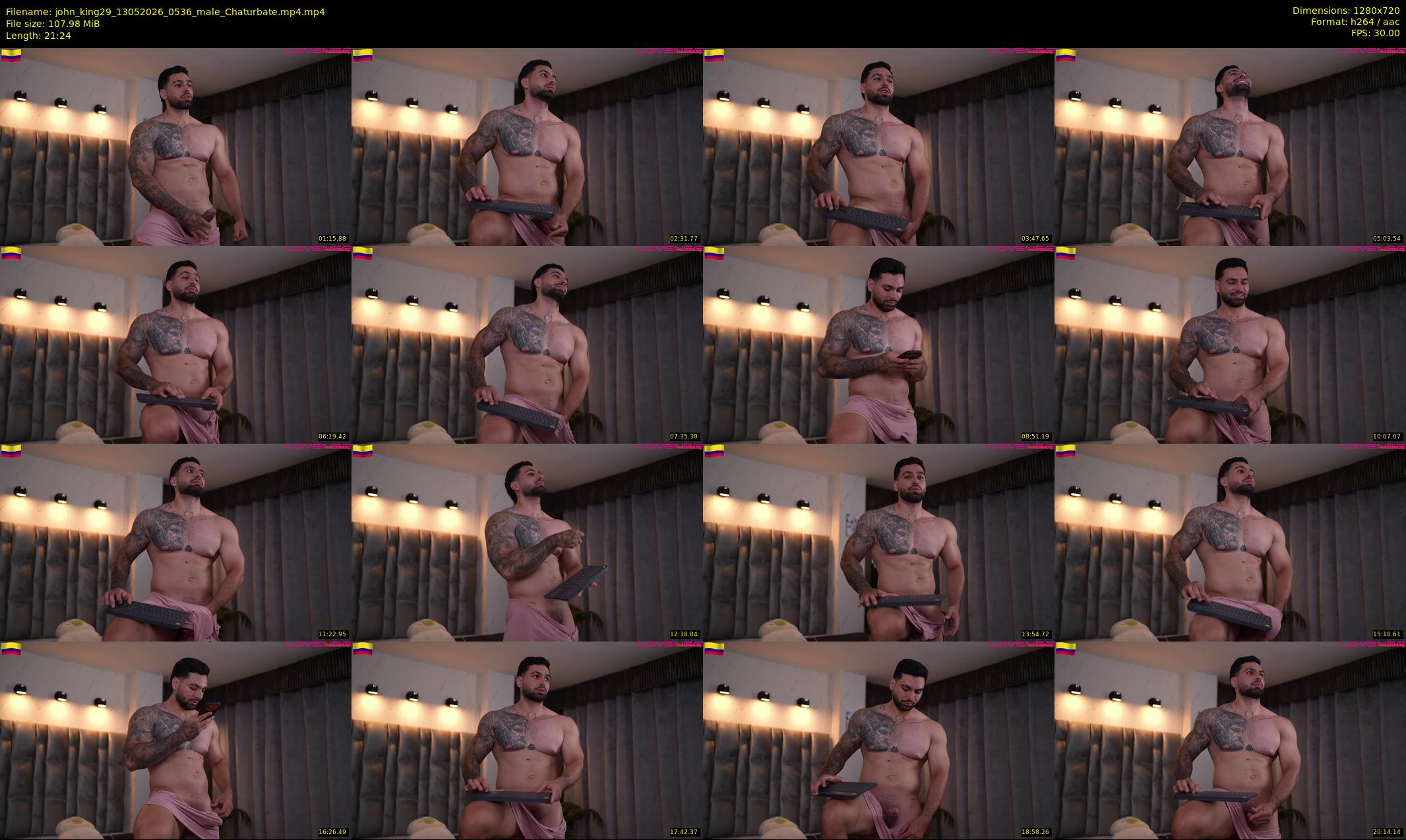 john_king29 — 22 minute Chaturbate male cam show recording, 720p, May 13, 2026