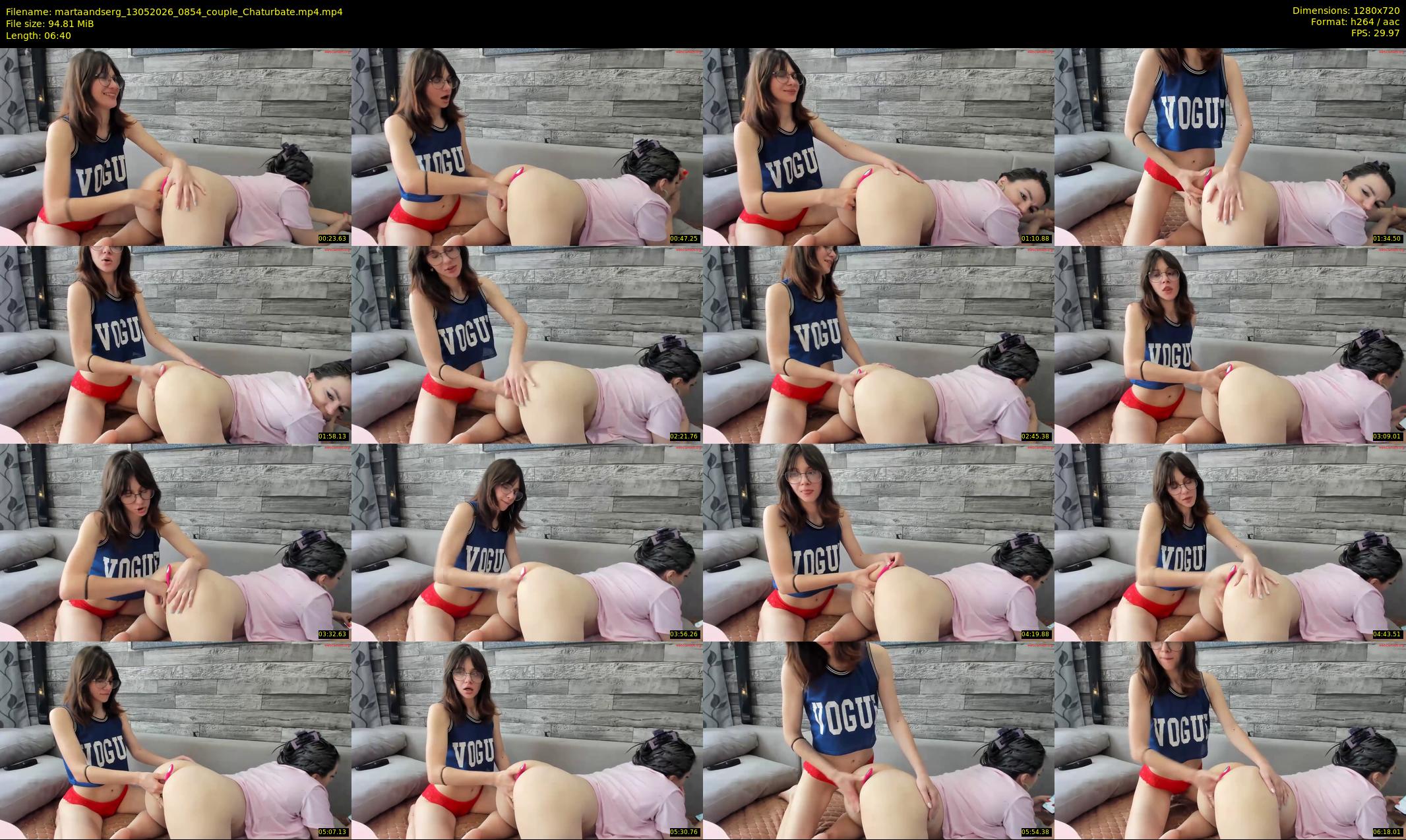 martaandserg — 7 minute Chaturbate female cam show recording, 720p, May 13, 2026