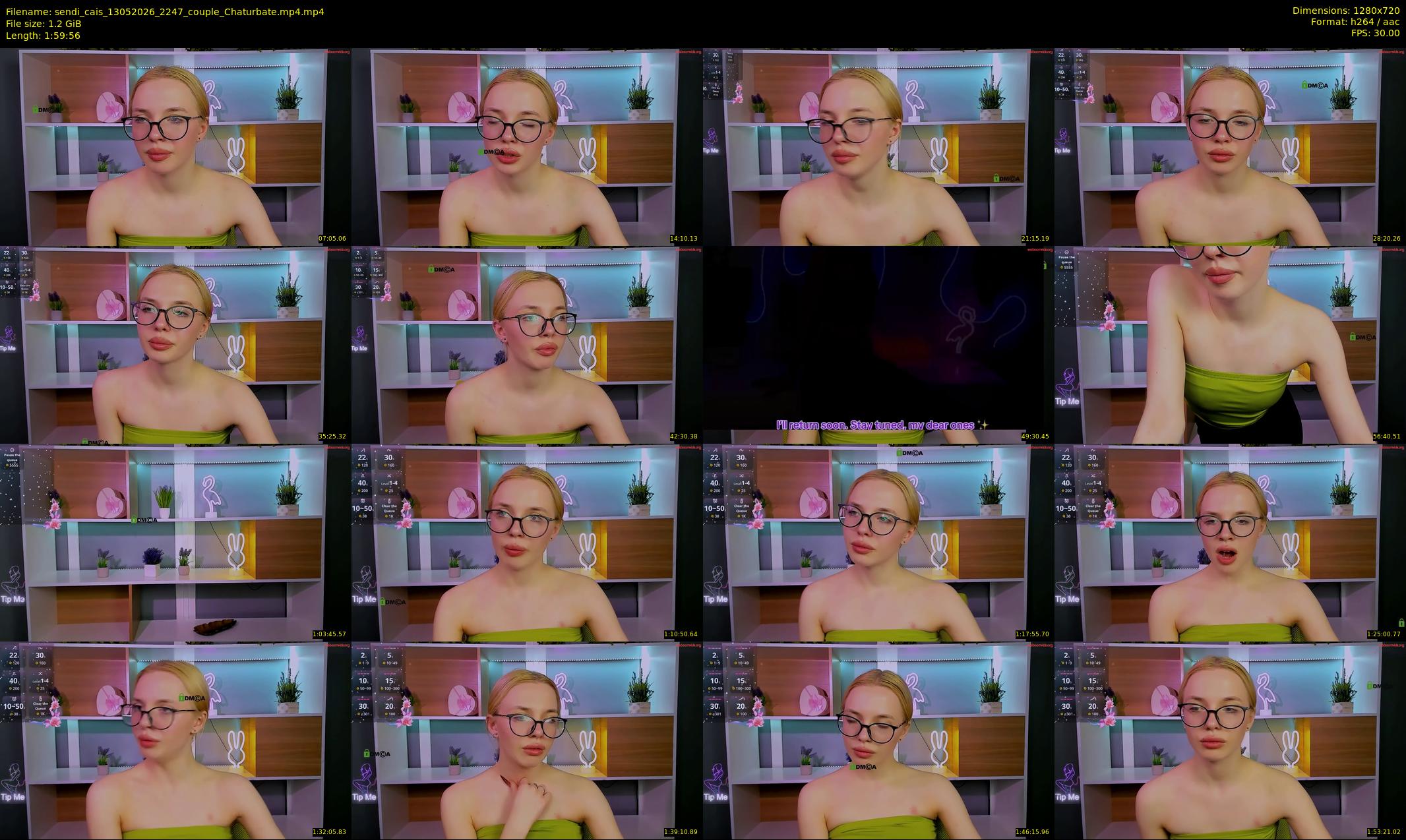sendi_cais — 120 minute Chaturbate female cam show recording, 720p, May 13, 2026