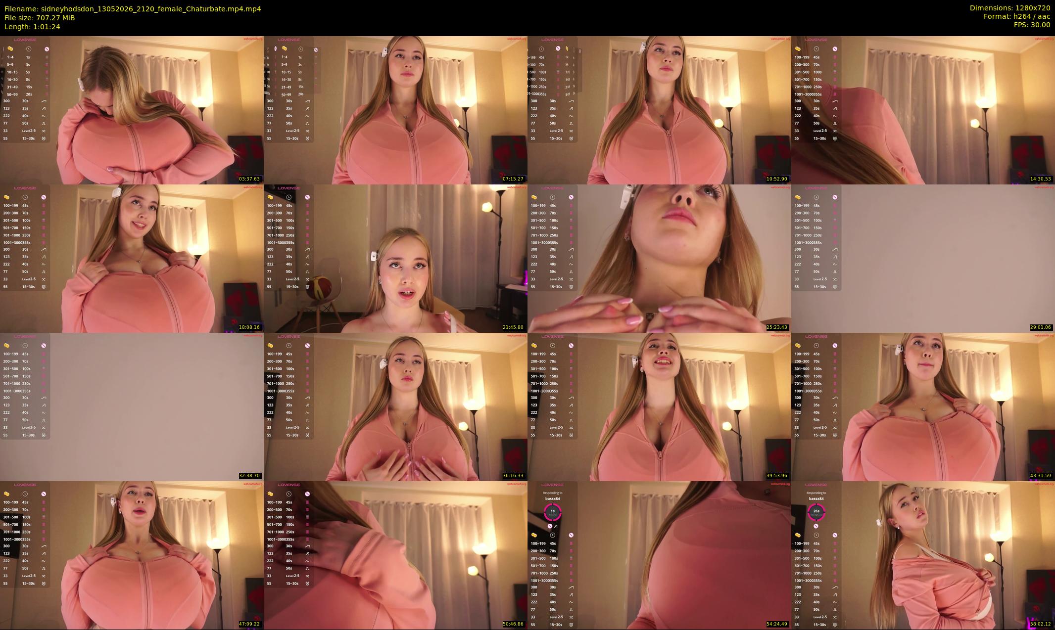 sidneyhodsdon — 62 minute Chaturbate female cam show recording, 720p, May 13, 2026