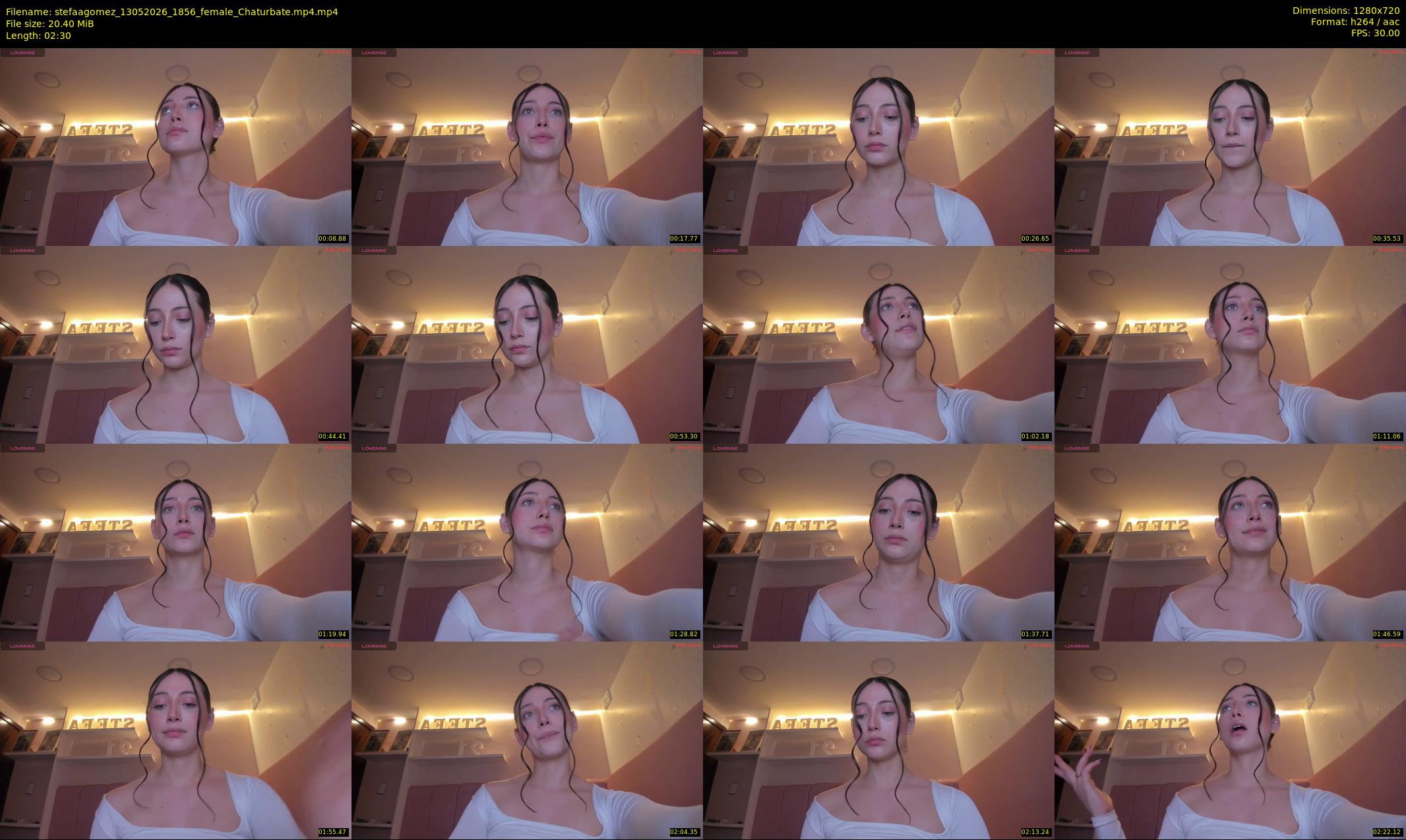 stefaagomez — 3 minute Chaturbate female cam show recording, 720p, May 13, 2026