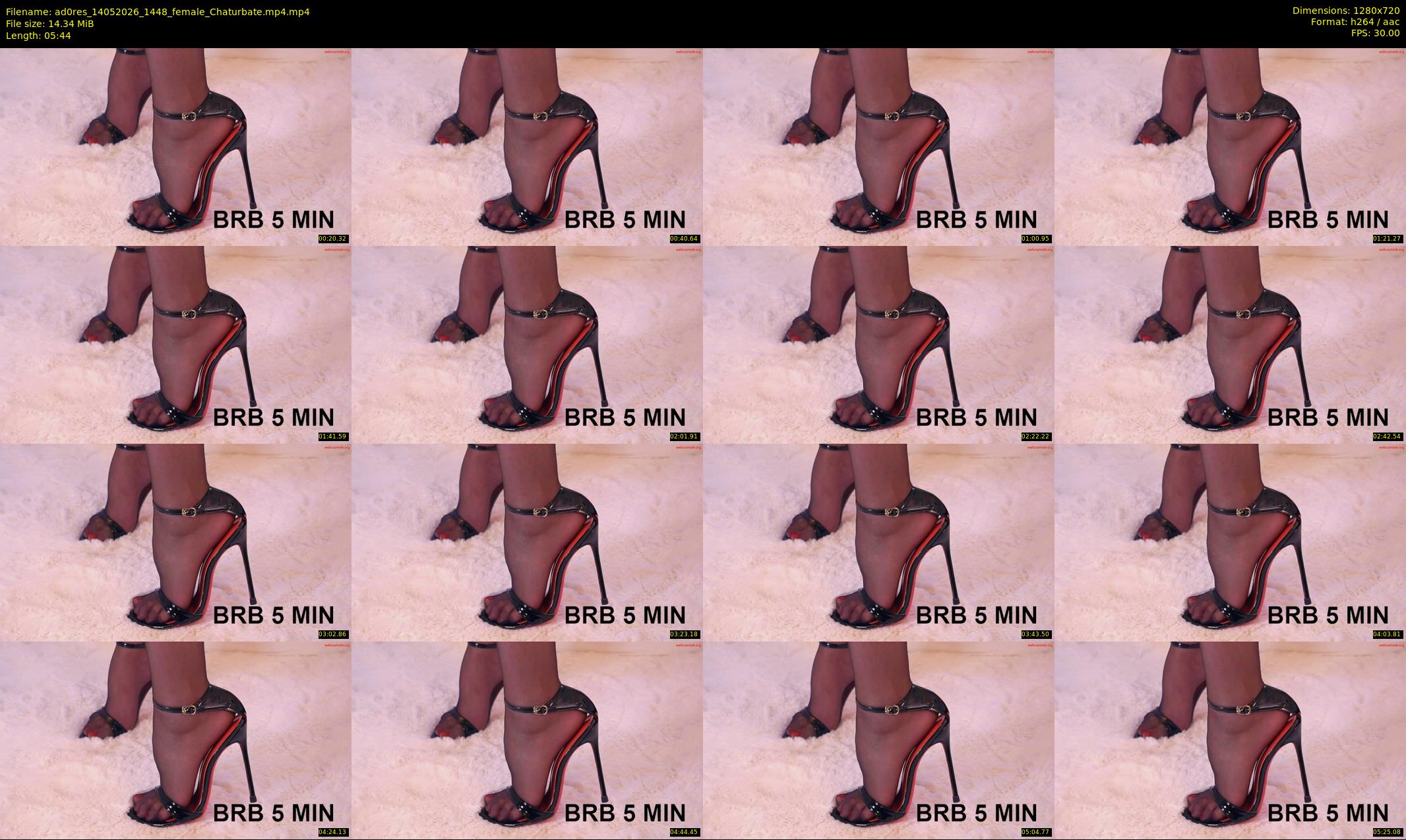 ad0res — 6 minute Chaturbate female cam show recording, 720p, May 14, 2026
