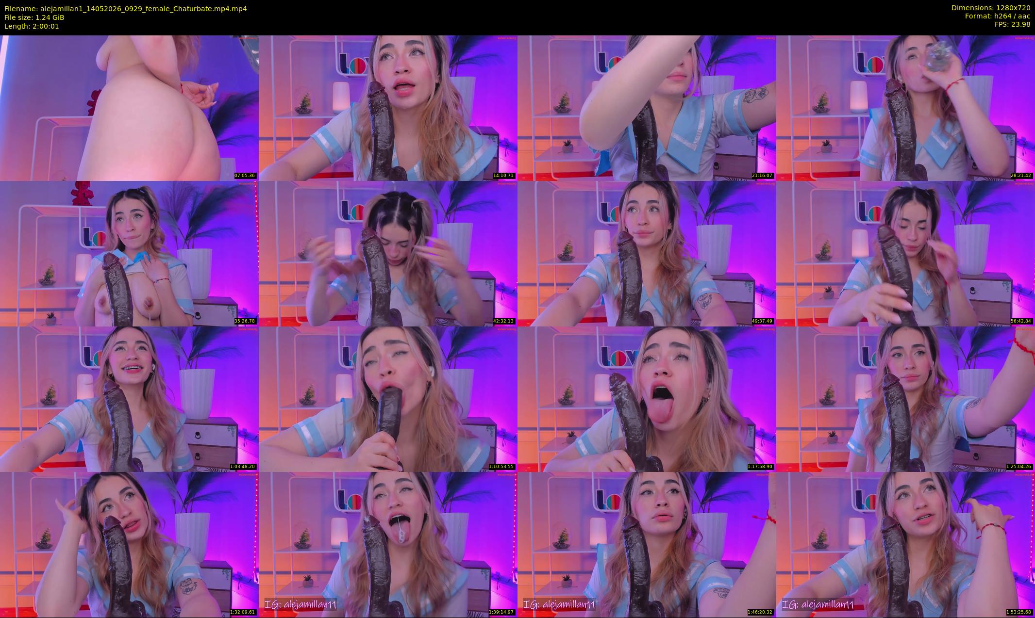 alejamillan1 — 121 minute Chaturbate female cam show recording, 720p, May 14, 2026