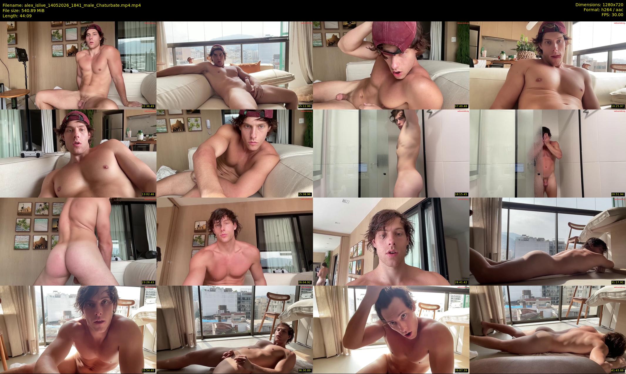 alex_islive — 45 minute Chaturbate male cam show recording, 720p, May 14, 2026