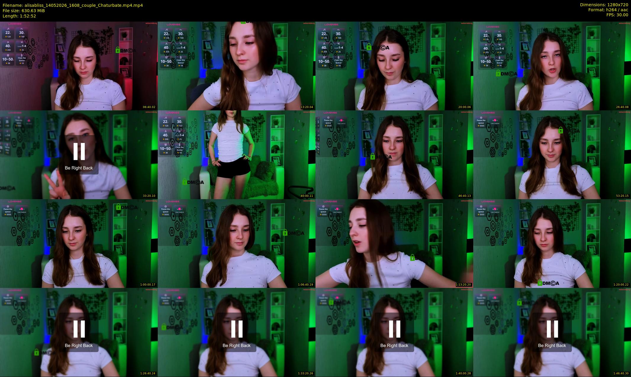 alisabliss — 113 minute Chaturbate female cam show recording, 720p, May 14, 2026