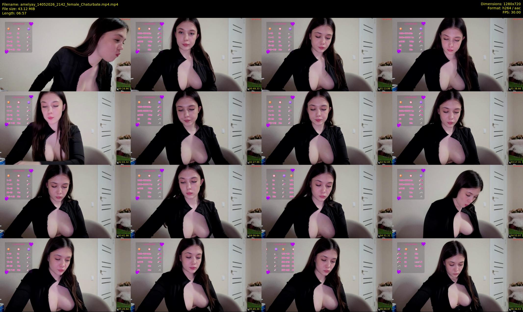 amelyay — 6 minute Chaturbate female cam show recording, 720p, May 14, 2026