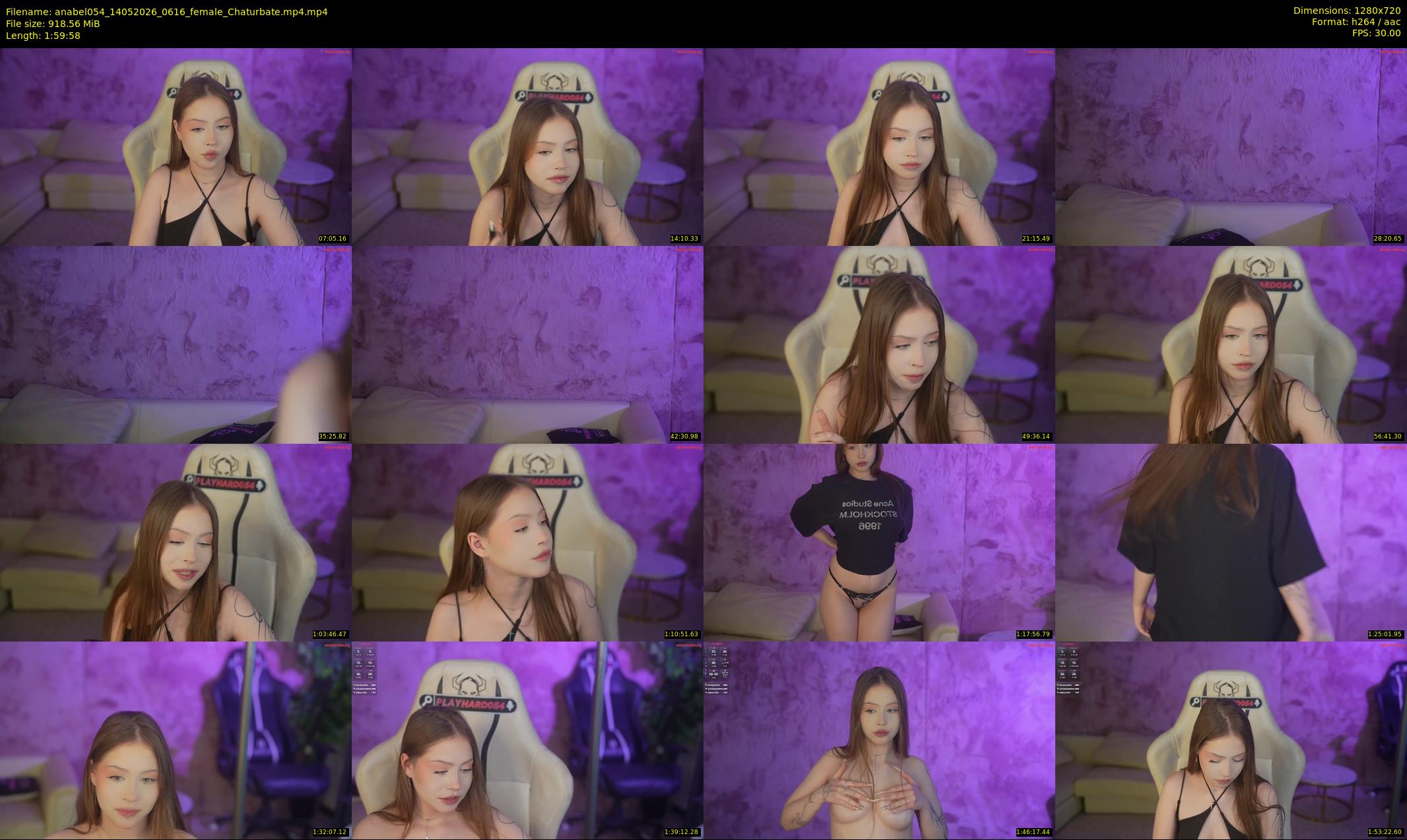 anabel054 — 120 minute Chaturbate female cam show recording, 720p, May 14, 2026