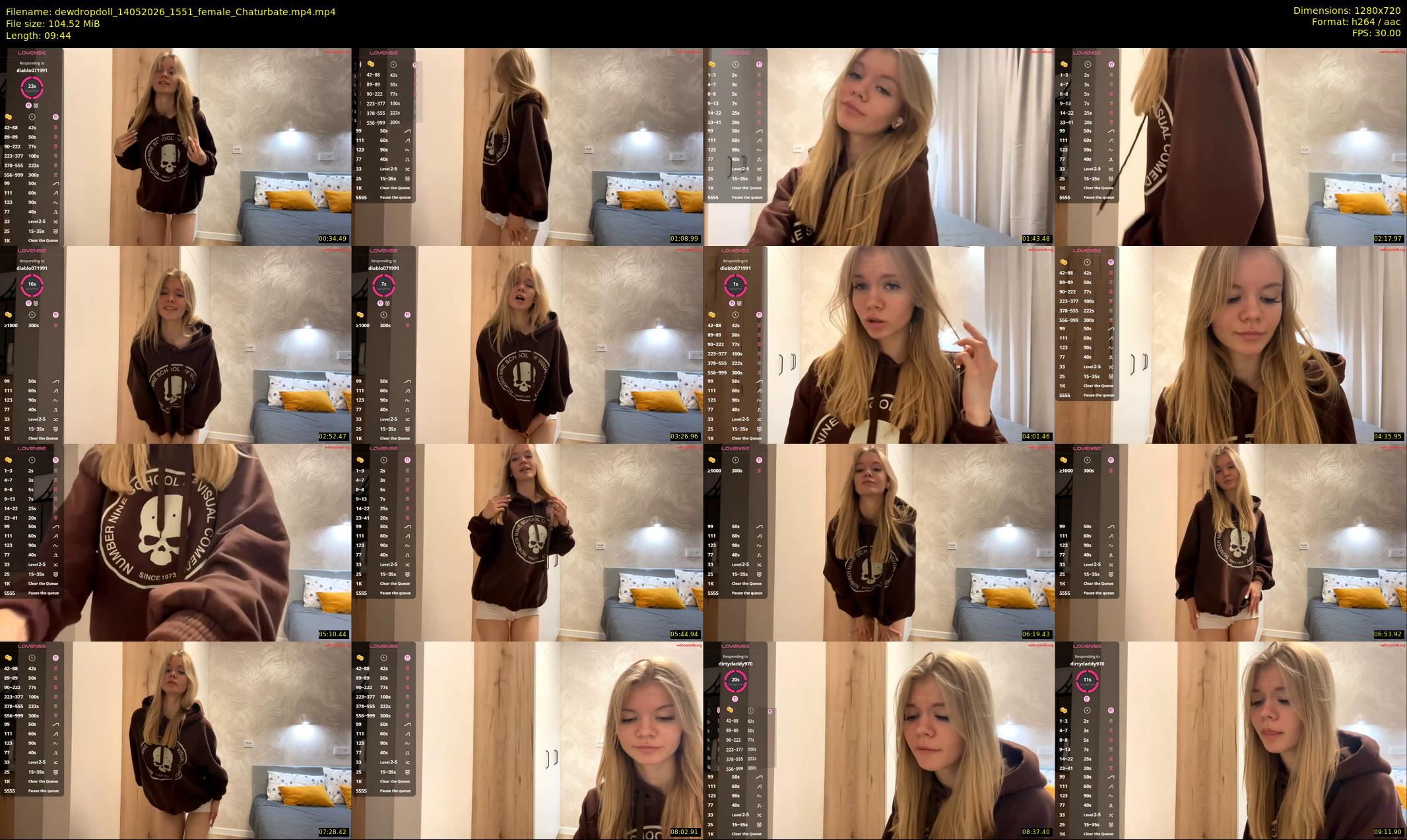 dewdropdoll — 10 minute Chaturbate female cam show recording, 720p, May 14, 2026