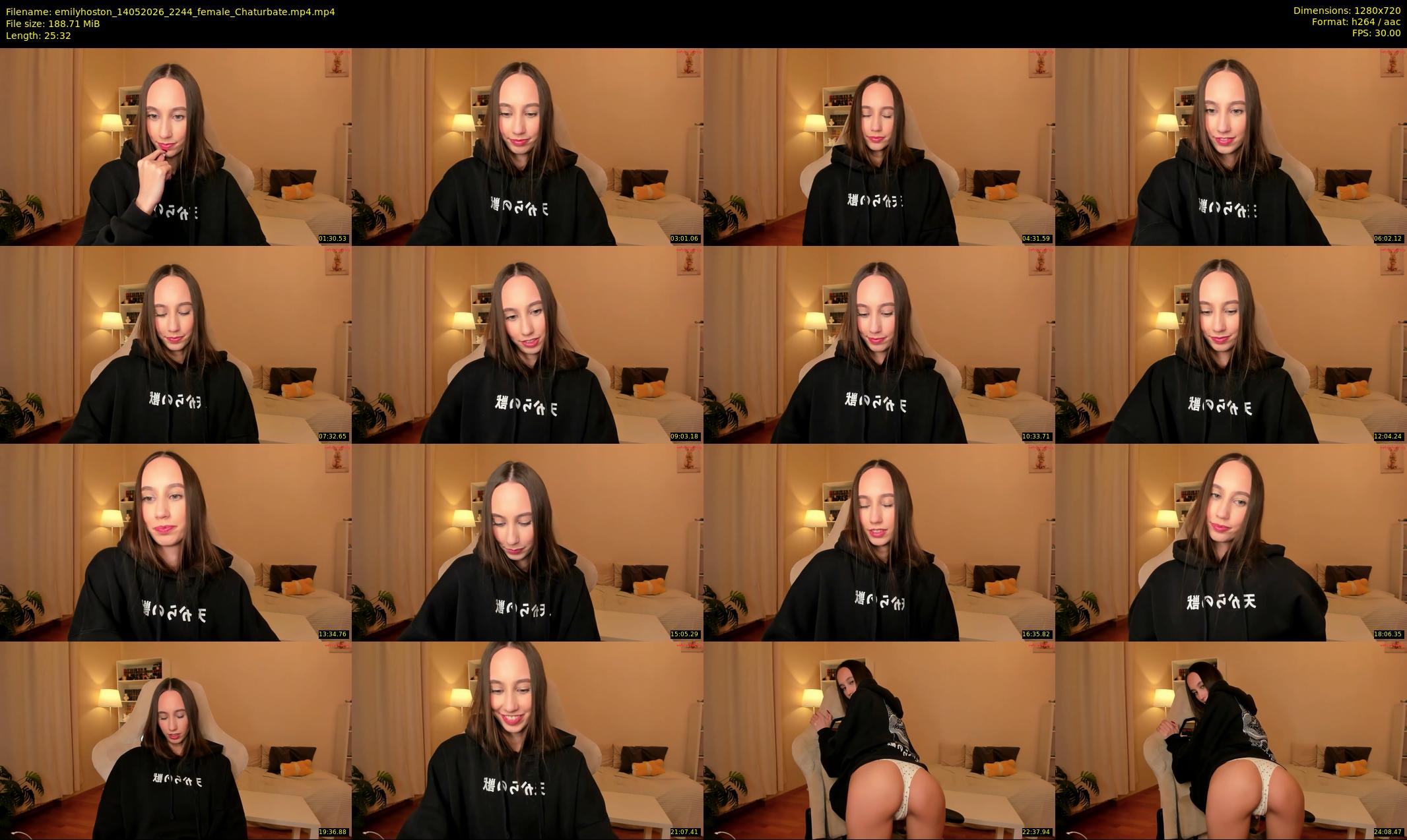 emilyhoston — 26 minute Chaturbate female cam show recording, 720p, May 14, 2026