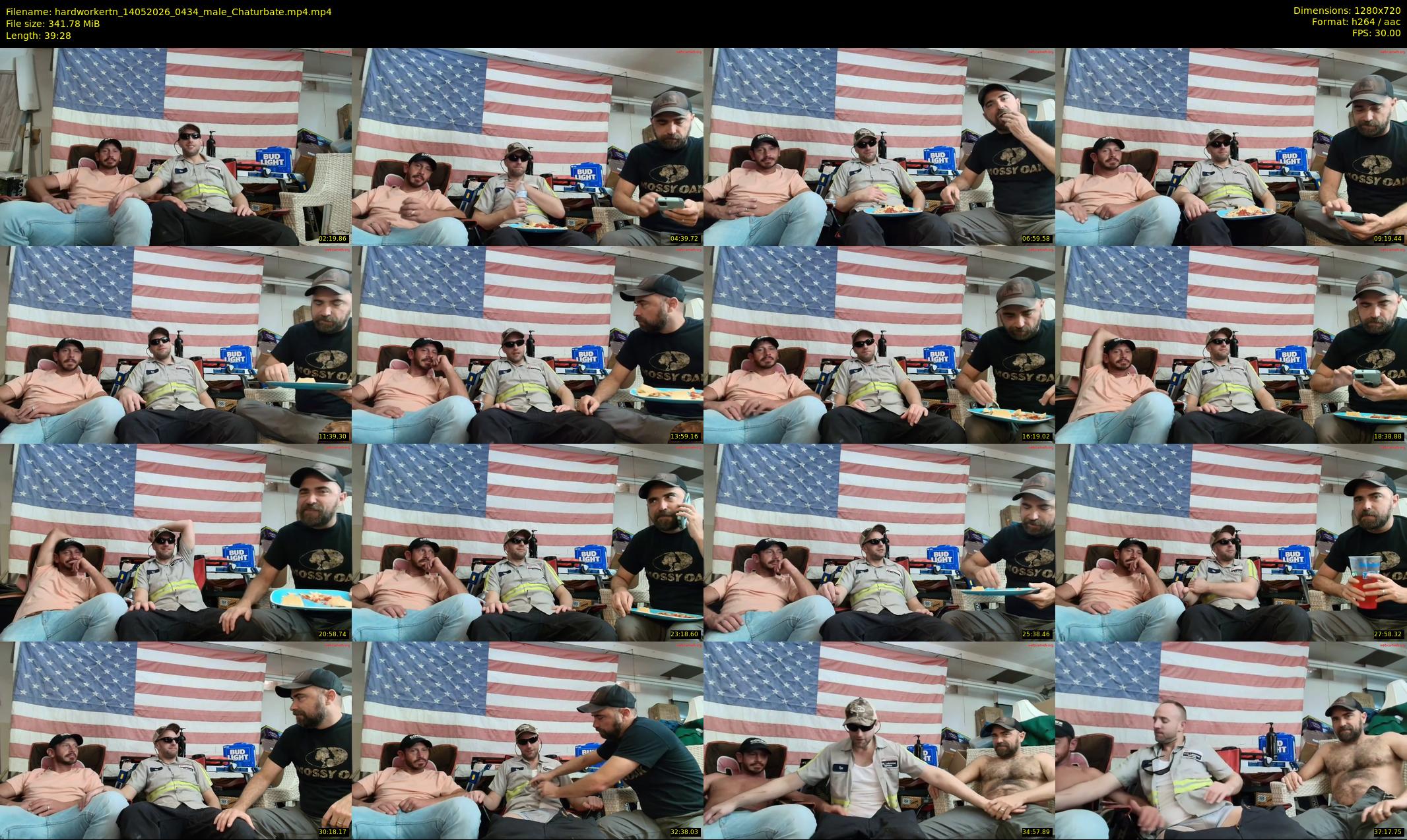 hardworkertn — 40 minute Chaturbate male cam show recording, 720p, May 14, 2026