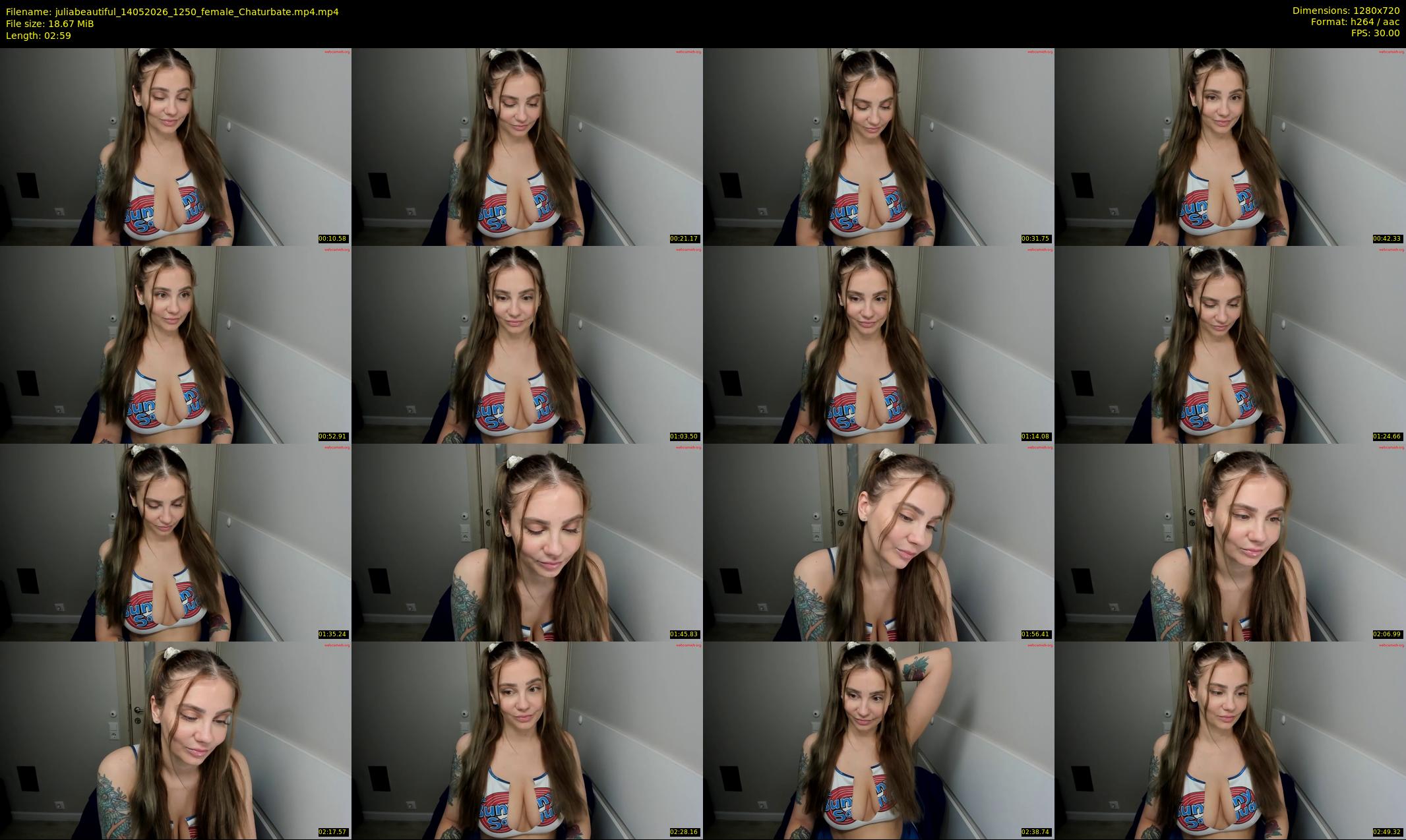 juliabeautiful — 3 minute Chaturbate female cam show recording, 720p, May 14, 2026