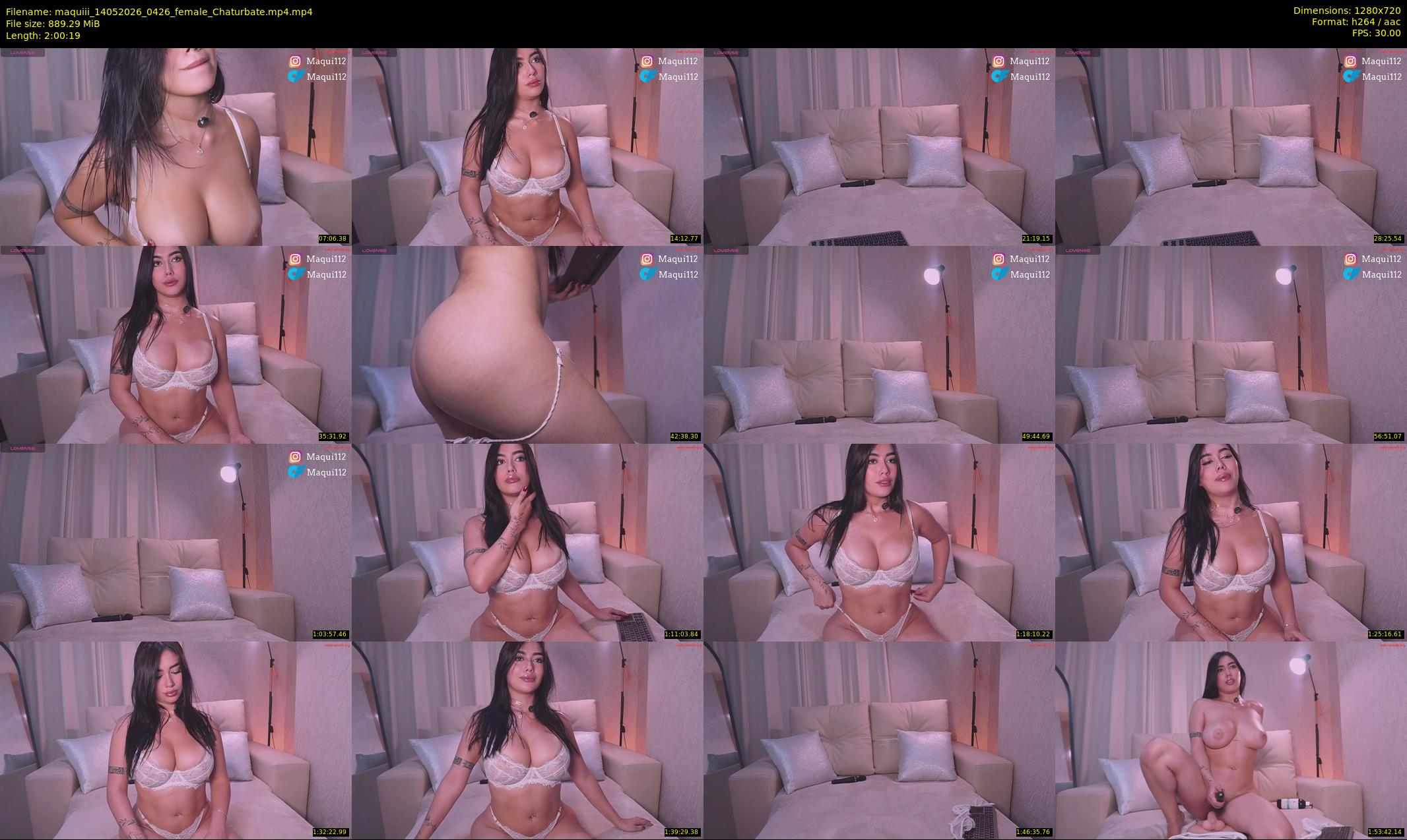 maquiii — 121 minute Chaturbate female cam show recording, 720p, May 14, 2026