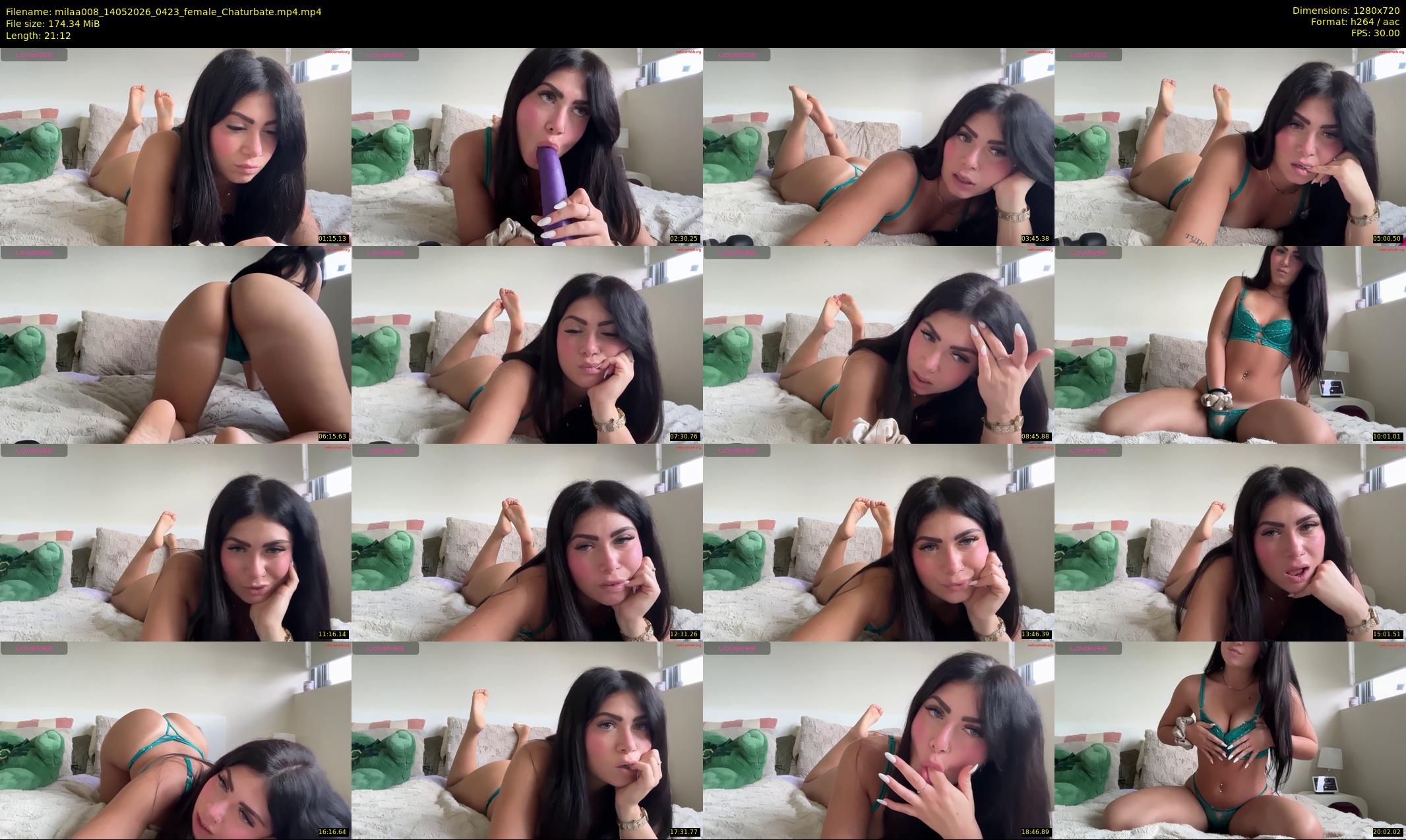 milaa008 — 22 minute Chaturbate female cam show recording, 720p, May 14, 2026